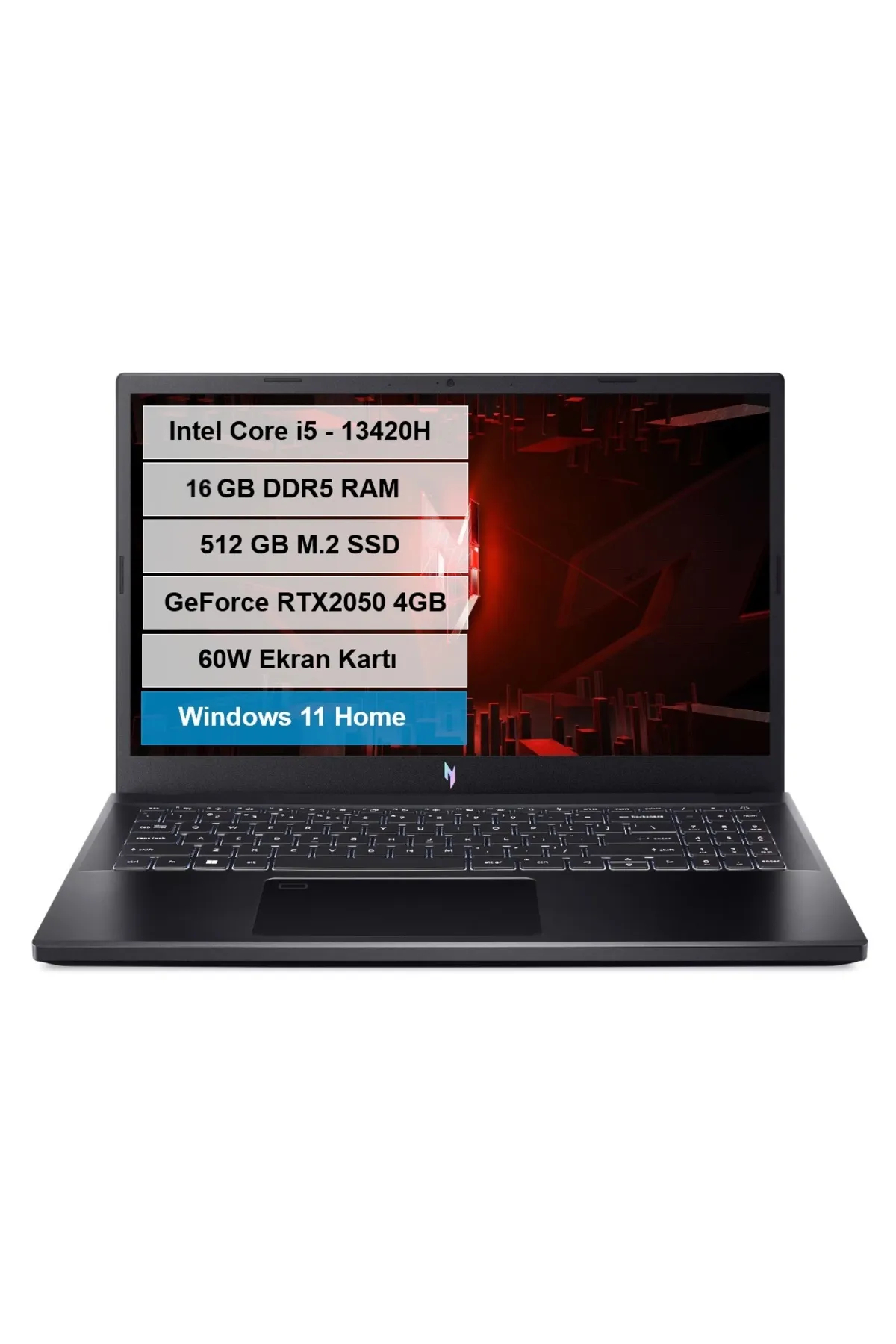 Acer Nitro V15 Intel I5 13420h 16gb 512gb Ssd Rtx 2050-4gb 15.6" Fhd 144hz W11 Home Nh.qndey.002-01