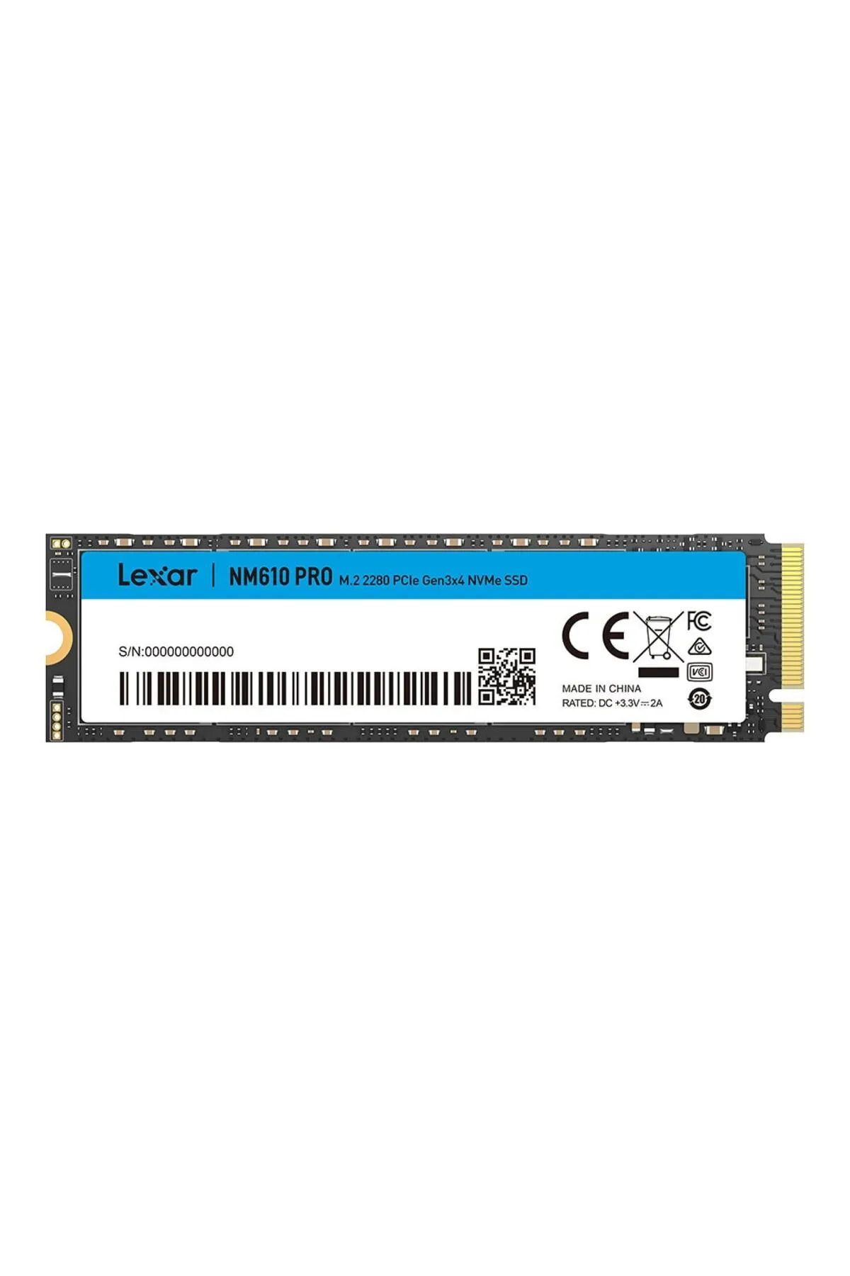 Lexar NM610PRO 500GB PCIe Gen3 x4 Okuma 3300MB – Yazma 1700MB M.2 SSD (LNM610P500G-RNNNG)