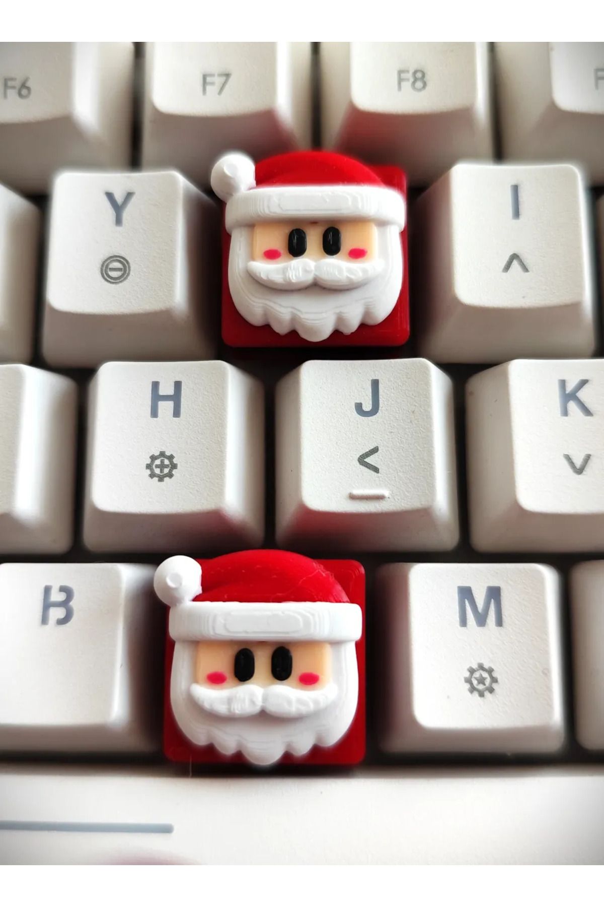 3D Craft Noel Baba Mekanik Klavye Tuşu Artisan Keycaps Gamer Aksesuar - 1 adet