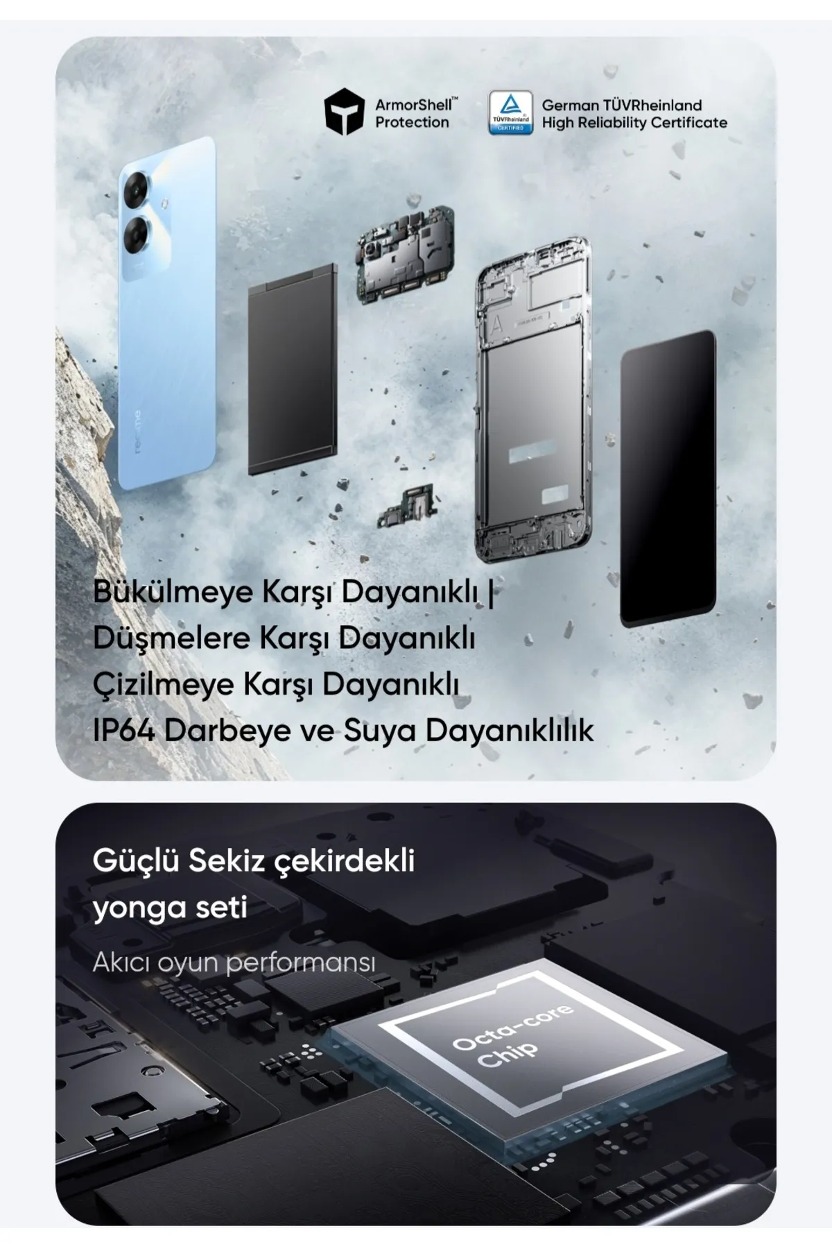 realme NOTE 60 12GB RAM (4+8 GB DİNAMİK RAM) 128 GB Kablolu Kulaklık Hediyeli (Realme Türkiye Grantili)