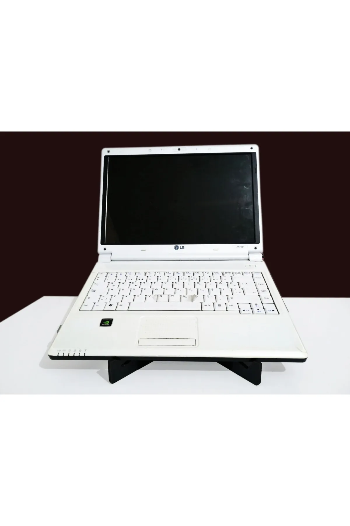 aydora Notebook Laptop Standı Taşınabilir Siyah Ahşap