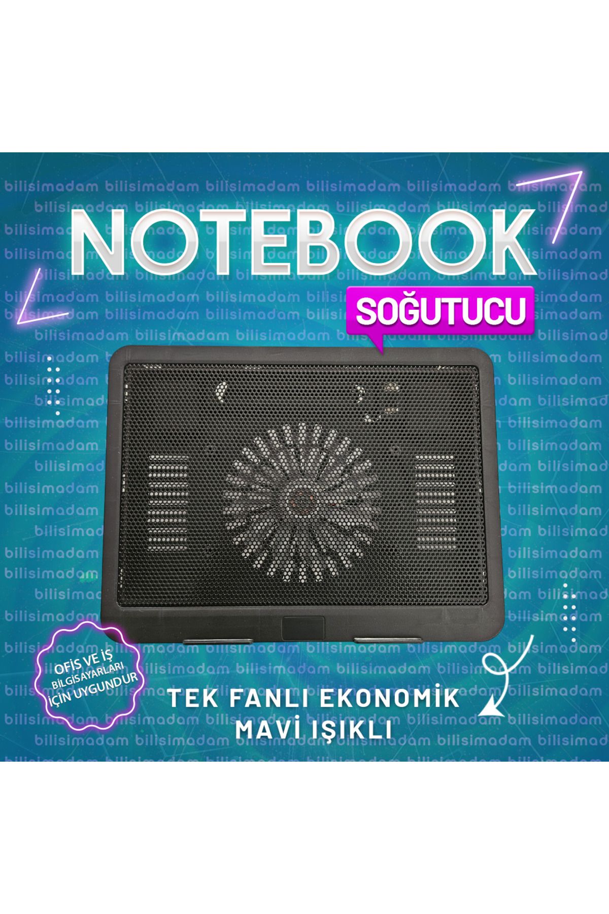 shop Notebook Soğutucu Fan Işıklı N191