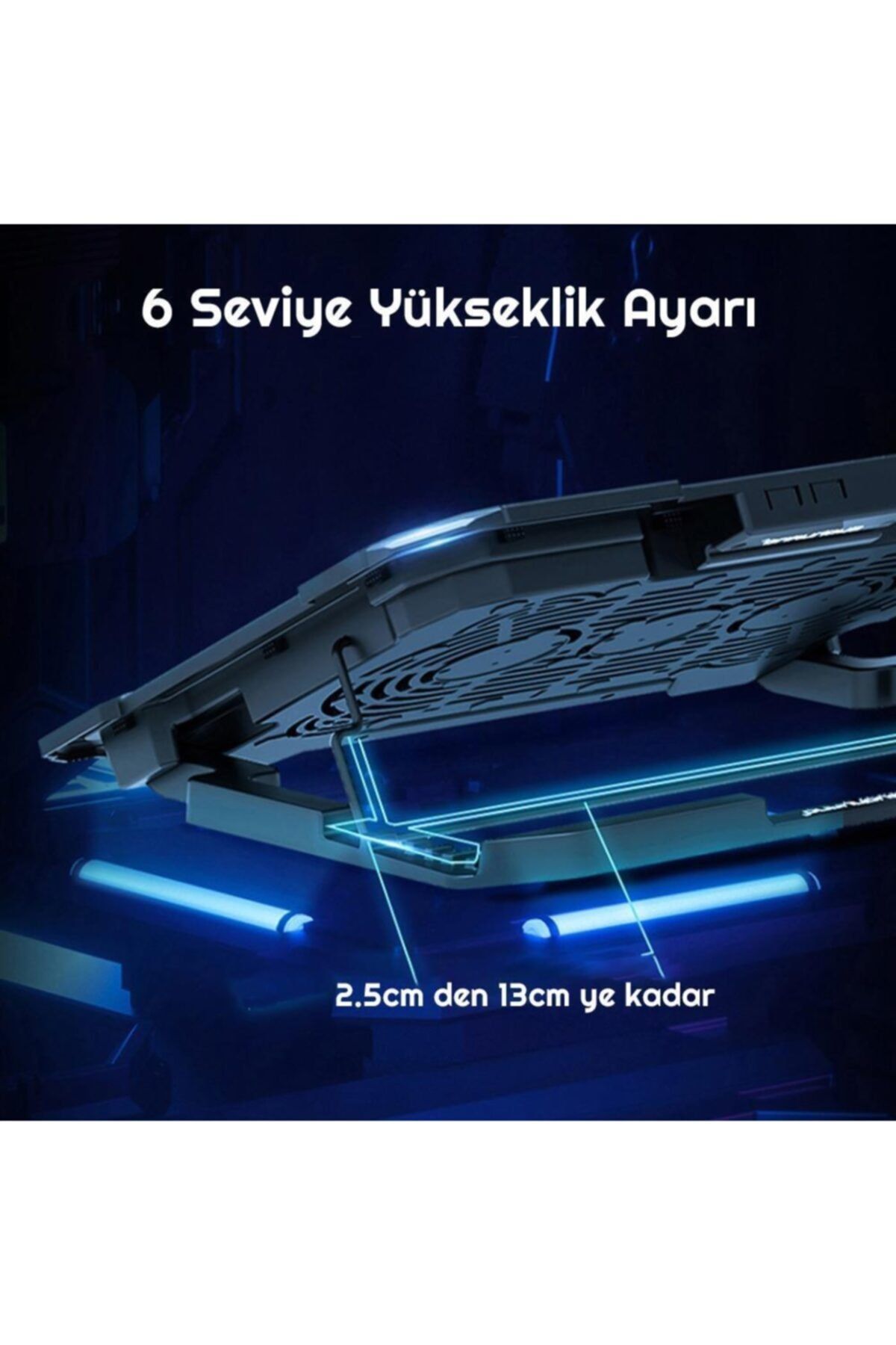 Exeo Notebook Soğutucu Fan Lcd Ekranlı 6fan Gaming Laptop Stand