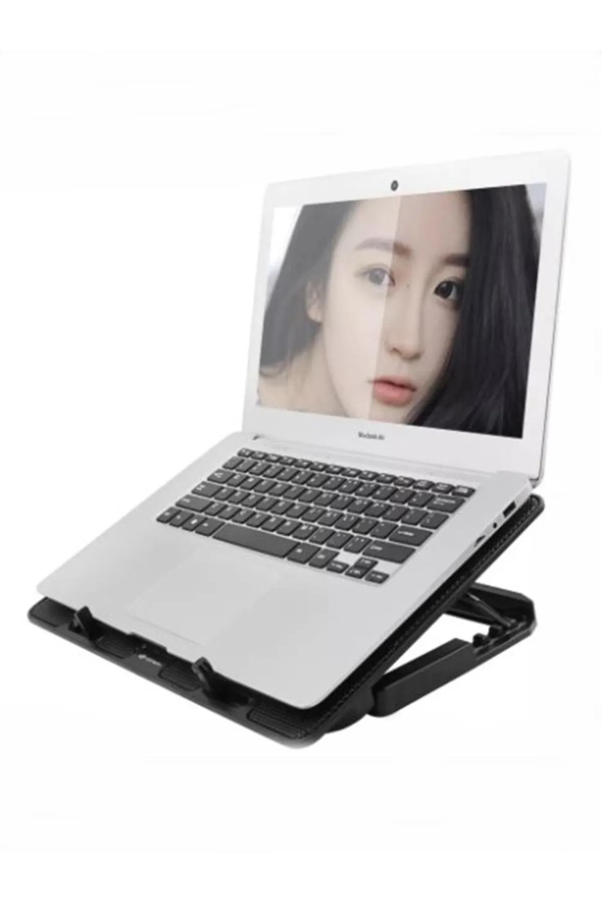 gaman Notebook Soğutucu Stand 2 Fanlı Işıklı 4 Kademe Yükseklik Ayarı Versatile D-8 Laptop Soğutucu Fan