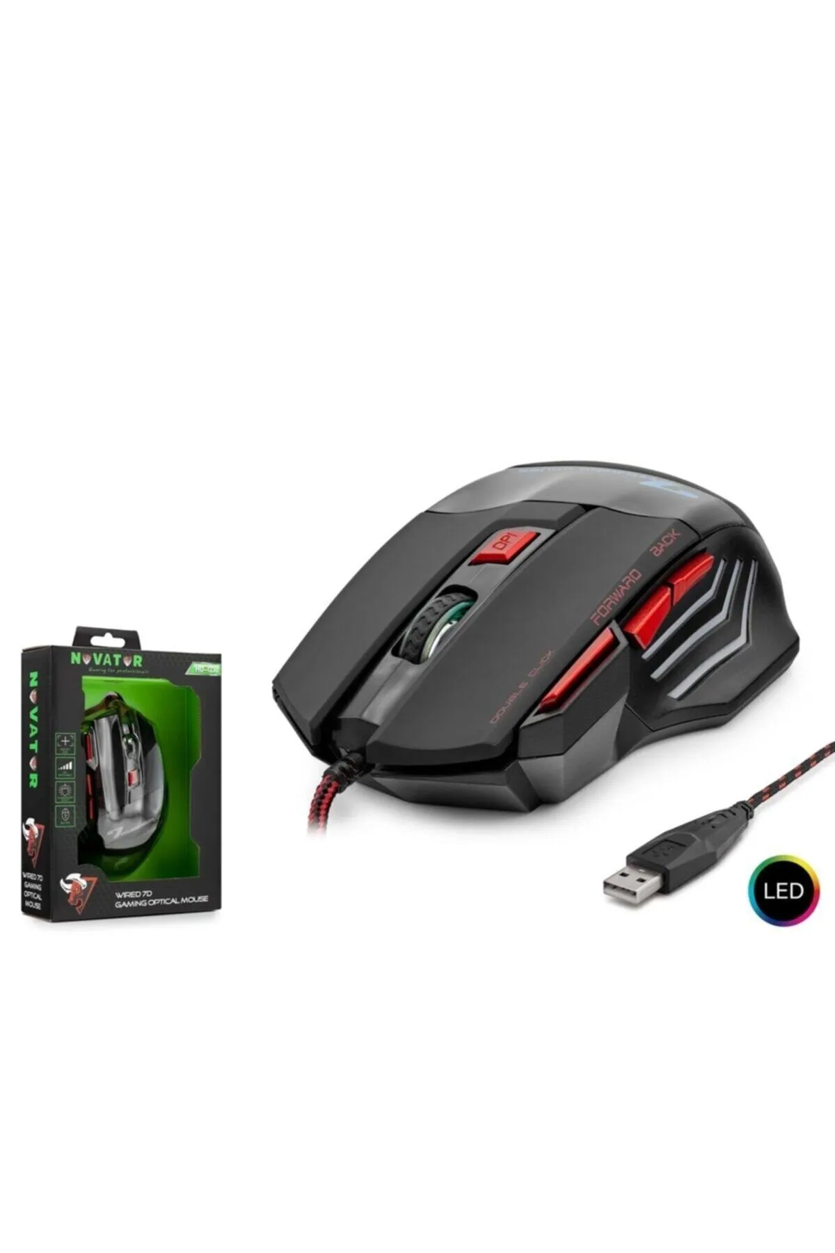 Hadron Novator Hdg30 Mouse Kablolu Oyun Usb Ledli 3200 Dpı NOVATOR HDG30 MOUSE