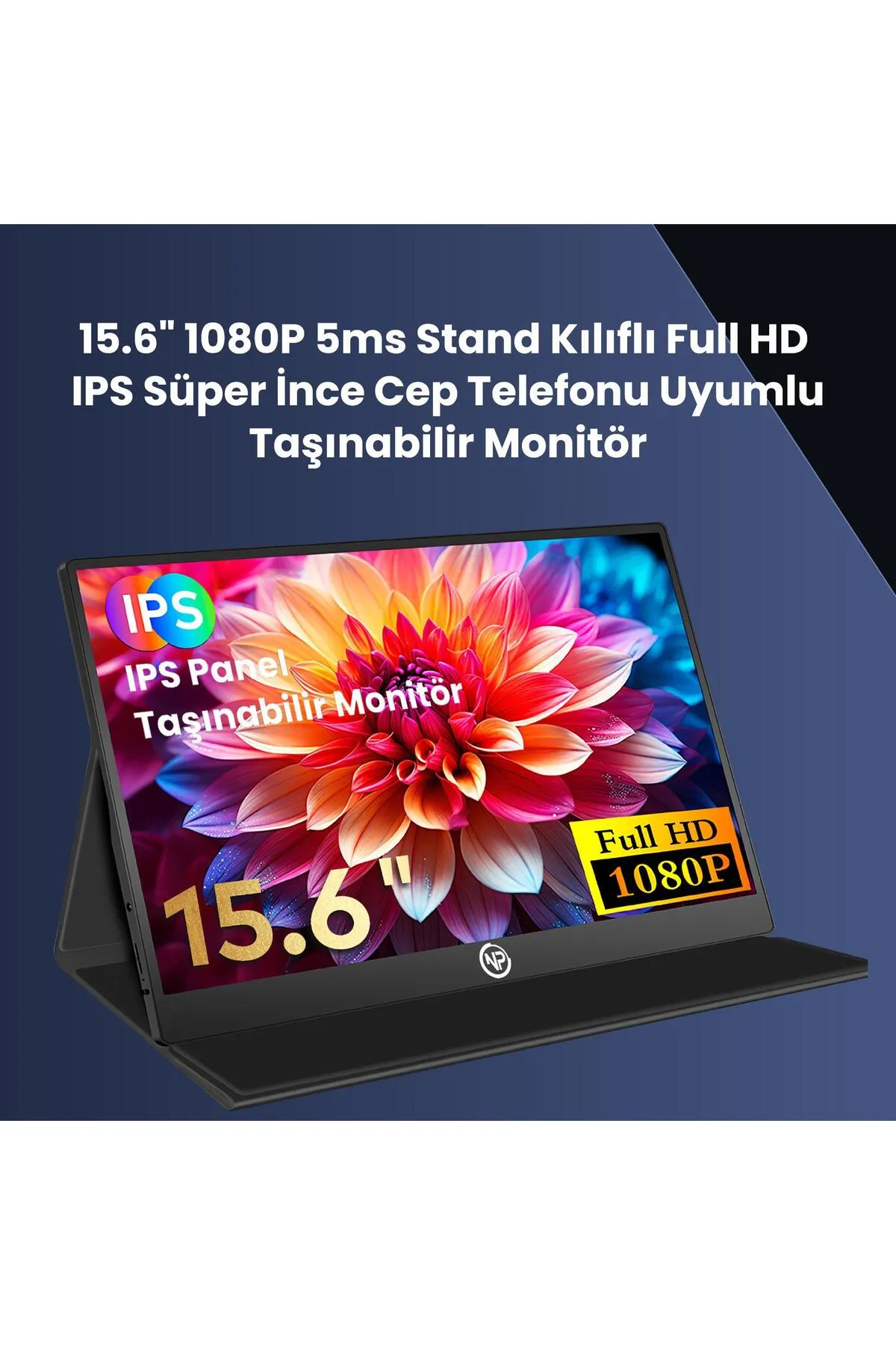 NPO NPM6 15.6" IPS FHD 5ms 60Hz Type-C Telefon ve Oyun Konsolu Uyumlu Metal Kasa Taşınabilir Monitör