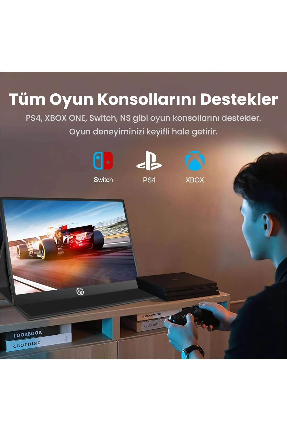 NPO NPM6 15.6" IPS FHD 5ms 60Hz Type-C Telefon ve Oyun Konsolu Uyumlu Metal Kasa Taşınabilir Monitör