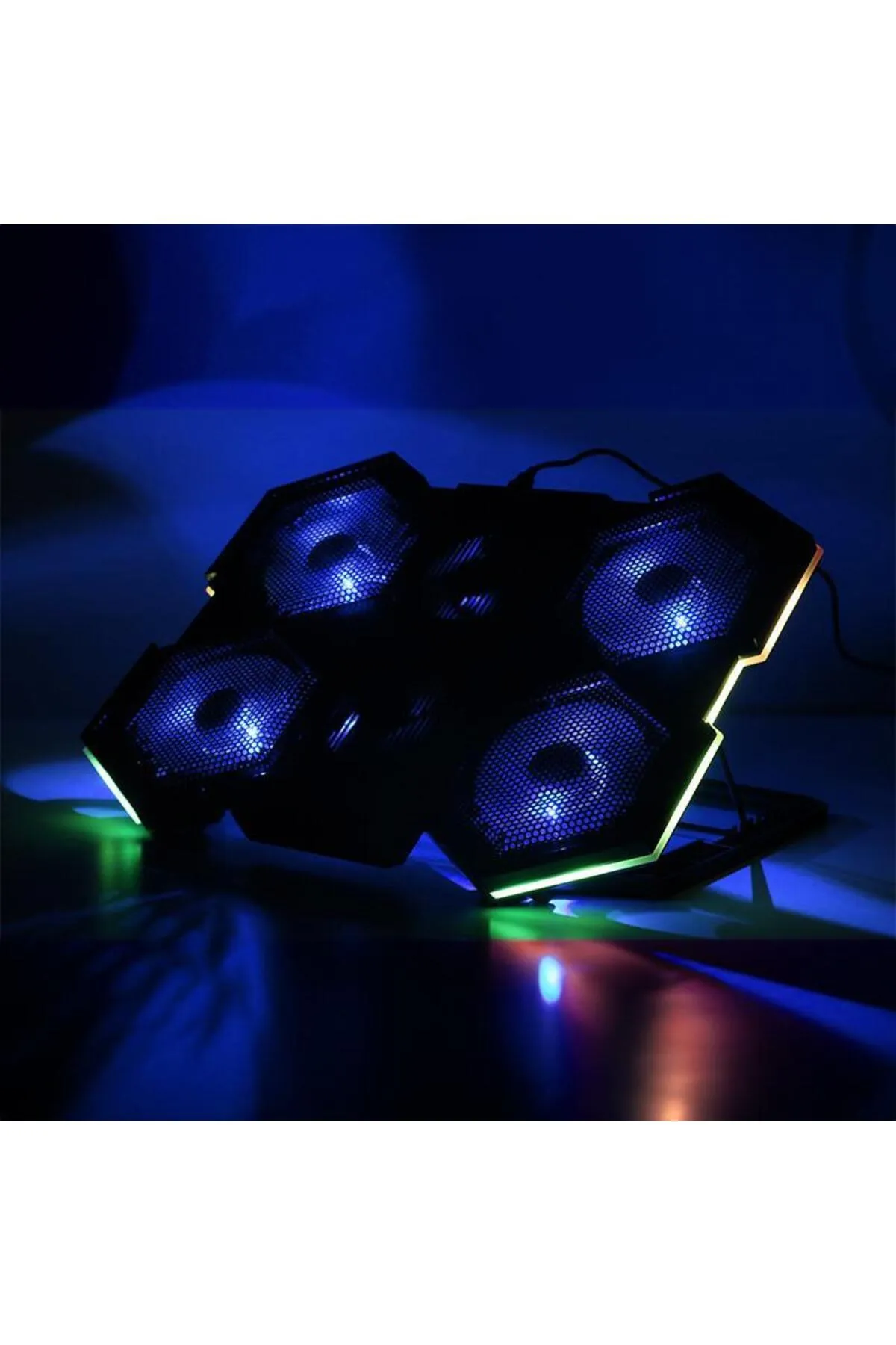 Genel Markalar nslx Aeromax 6x LED FAN'lı,7x Yükseklik Ayarlı, 2x USB 11"-17" Gaming Notebook Soğutucu (DKACNBA