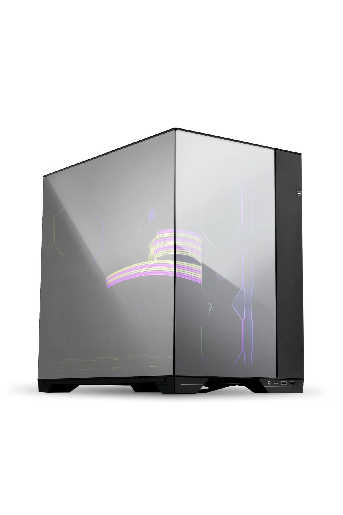 Lian Li O11 Vision Chrome Mid-Tower m-ATX Gaming (Oyuncu) Kasa (G99.O11VC.00)