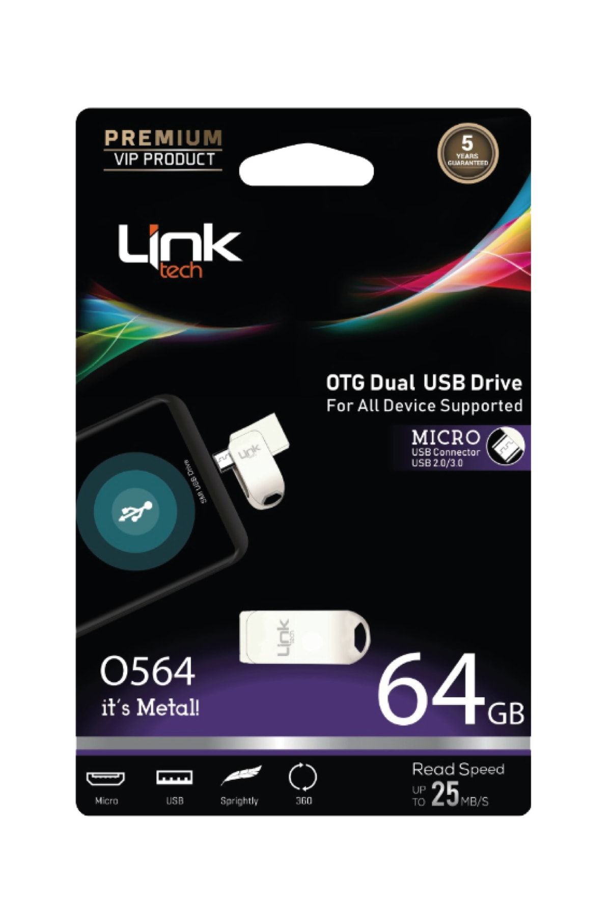 LinkTech O564 Premium Pro 64gb Micro Usb Dual Flash Drive Otg Usb Bellek