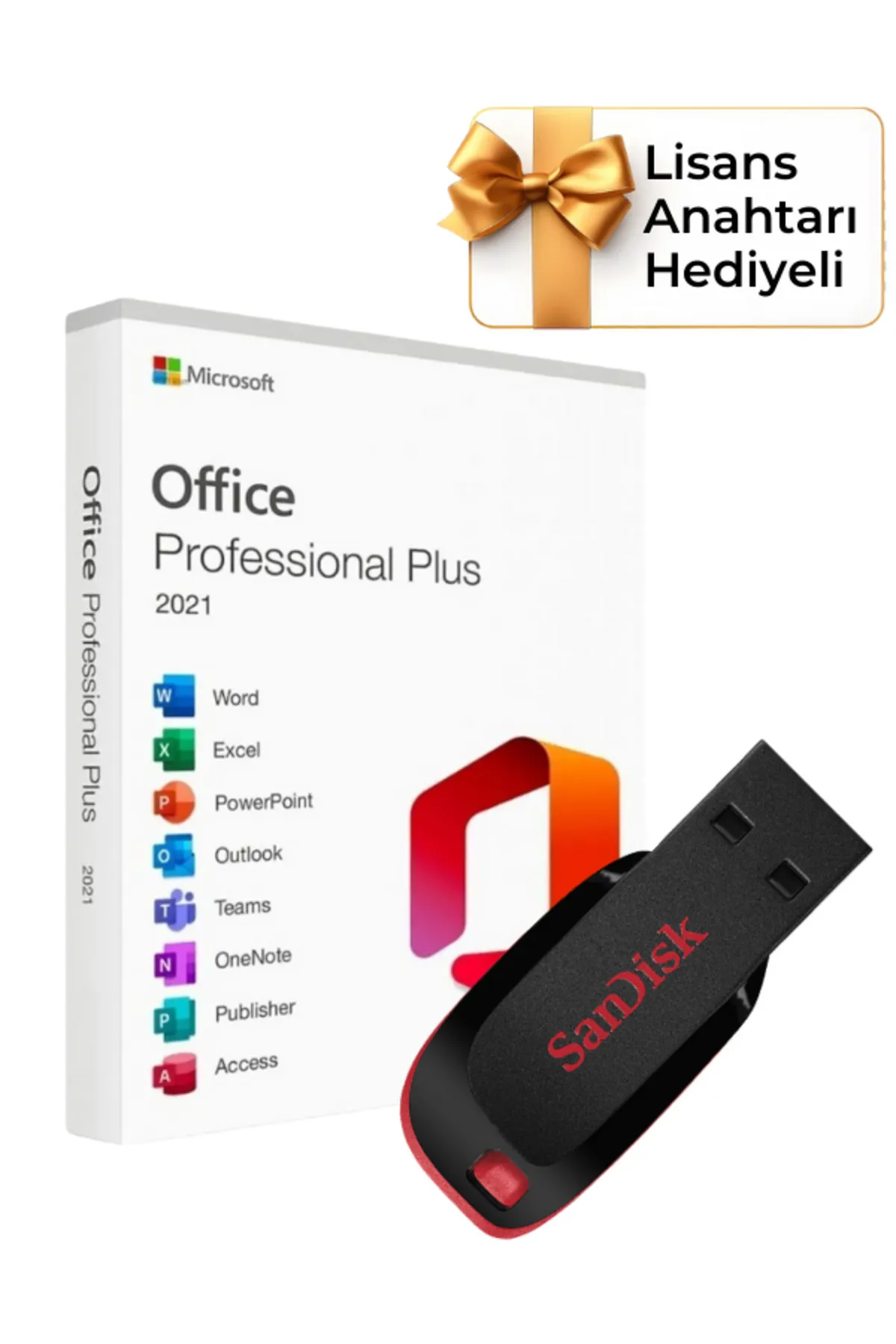 Sandisk Office 2021 Pro Plus Kurulum Dosyalı USB Bellek 16gb