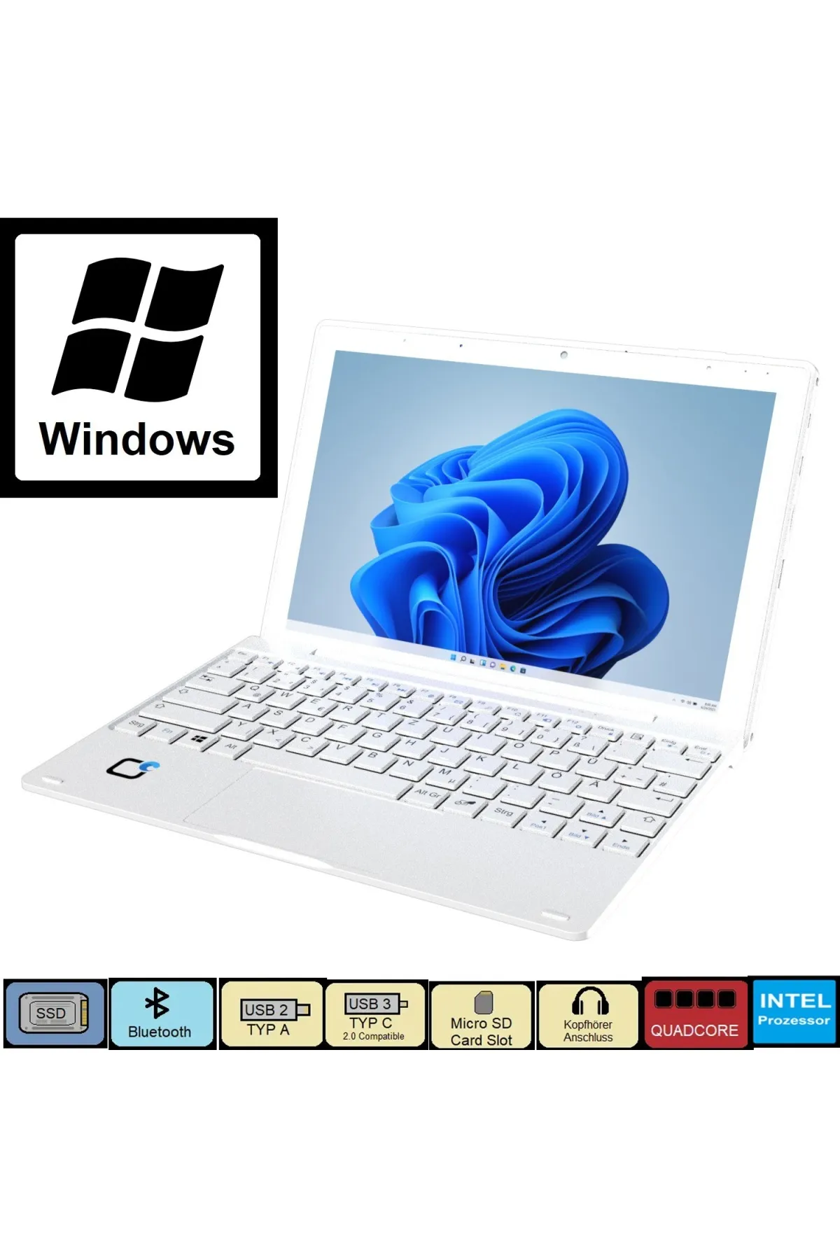 Onda Olilver A1 N5030 8gb Ram 128gb Ssd 10.1" Laptop Tablet Dokunmatik W11 Pro