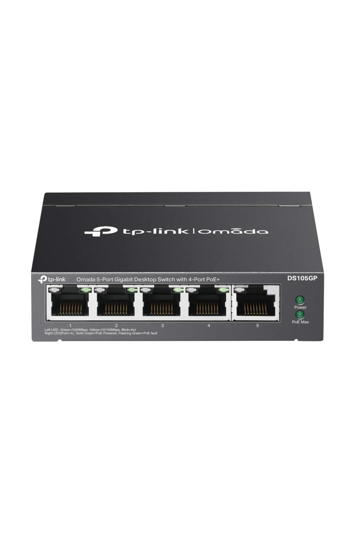 TP-Link Omada Tp-Link DS105GP 5 Port 10-100-1000 Poe+ Switch Çelik Kasa Rack Mount