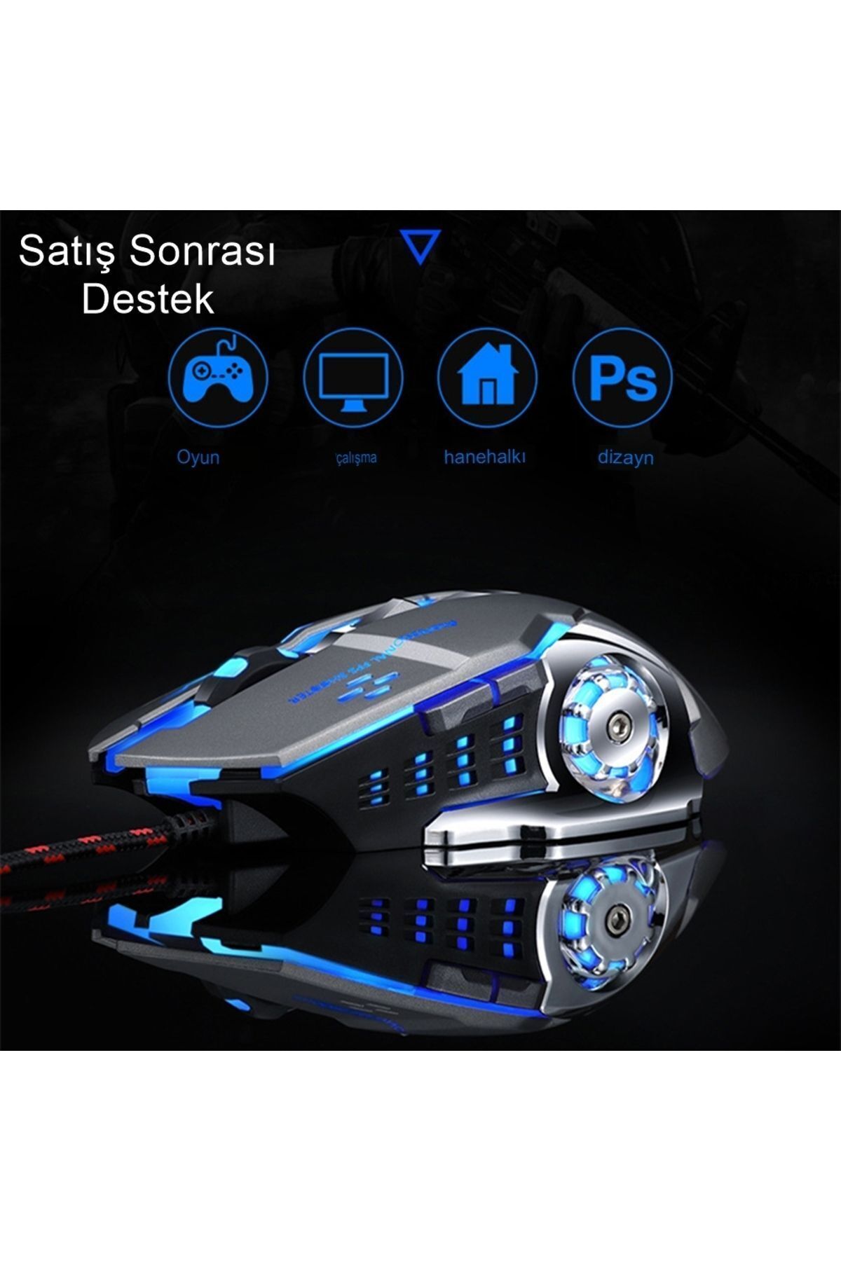 Reidan omx Rgb Mouse Işıklı 7200 Dpi Gaming Mouse Oyuncu Mouse Makrolu Mouse gextrx 976748