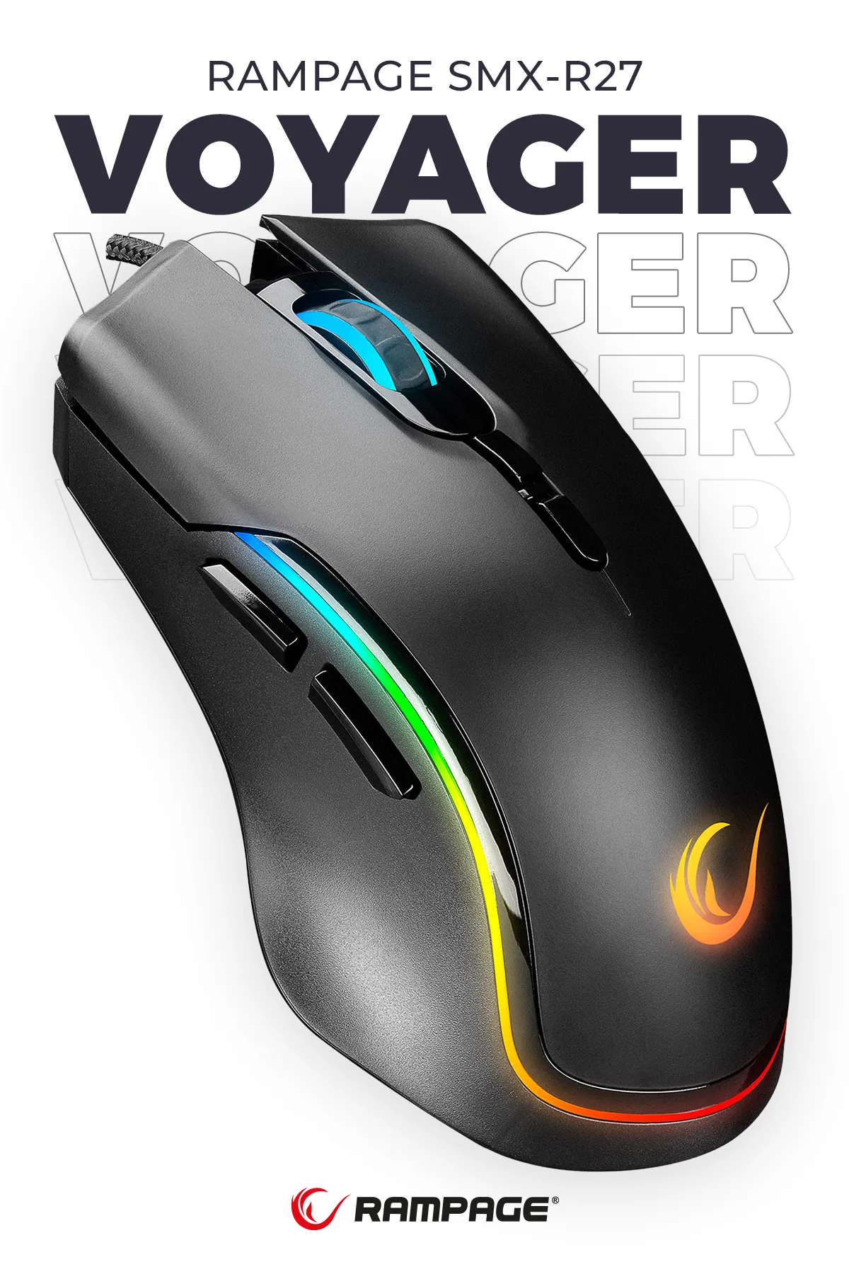 Rampage omx Voyager Usb Rgb Işıklı Makrolu 7200 Dpi Gaming Oyuncu Mouse gextrx 976748