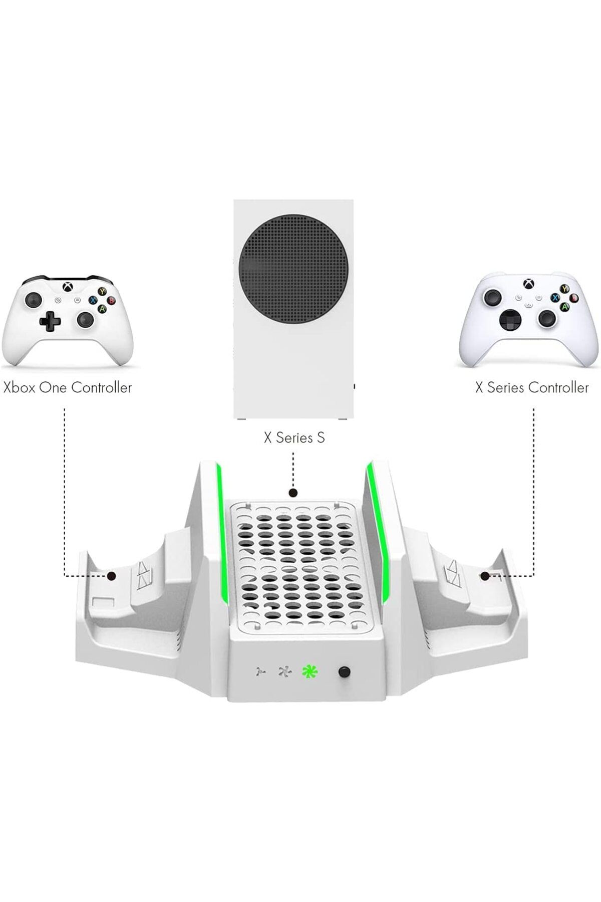 xbox One S X Series S X Batarya Şarj Dock Stand + 2 Adet 800 Mah