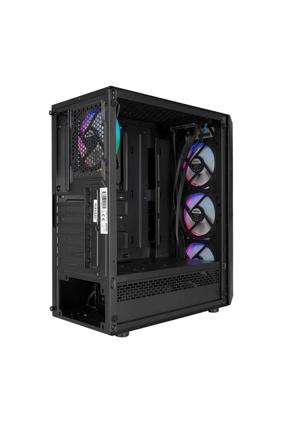 Everest Ontech - Flat Mesh Psu Yok 4x120mm Rgb Fanlı Tempered Glass Gamıng Kasa