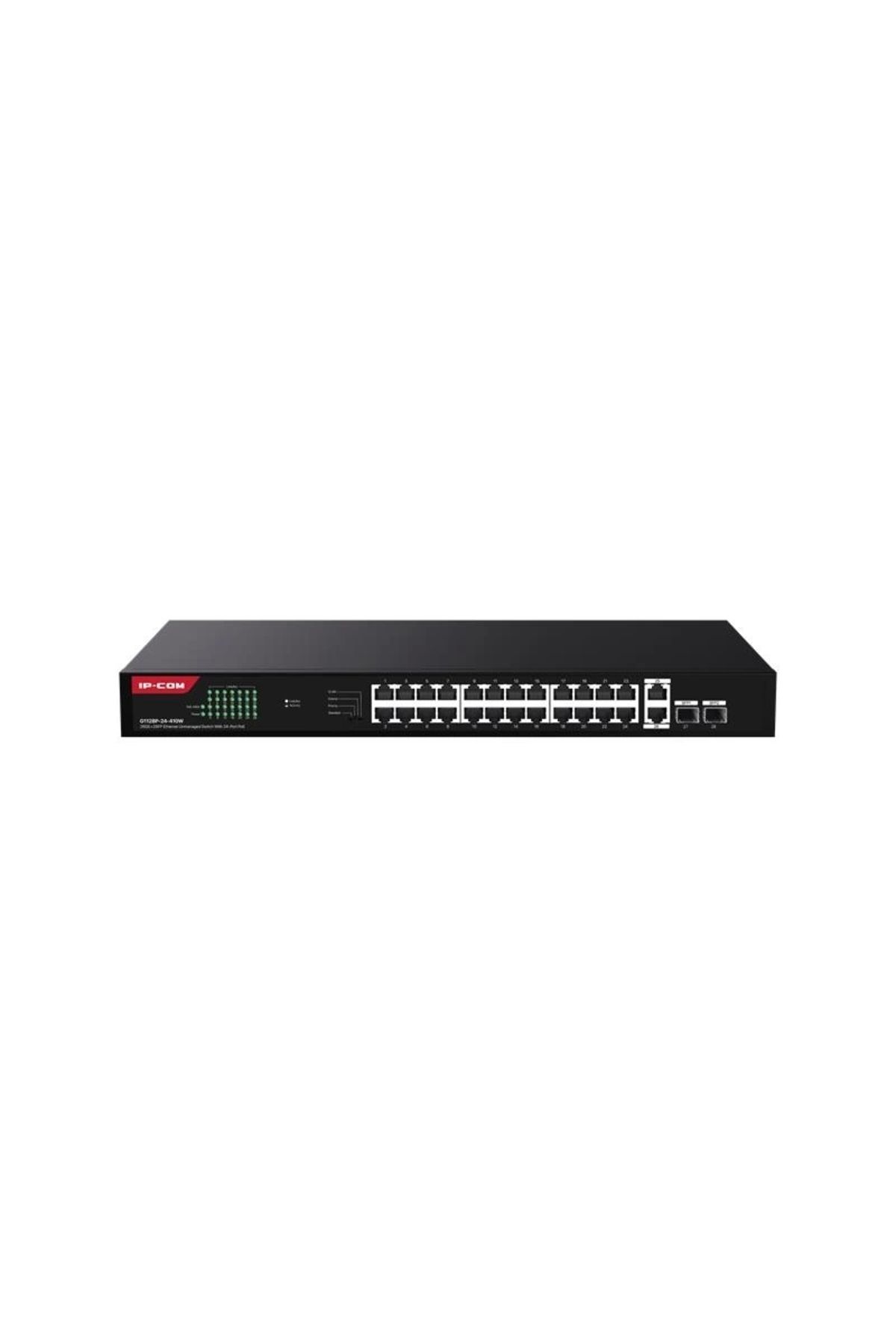 IP-COM Ontech - G1128-24-410w 24 Port Gıgabıt 2xgb Rj45/sfp Uplınk 370w Poe Rackmount Swıtch