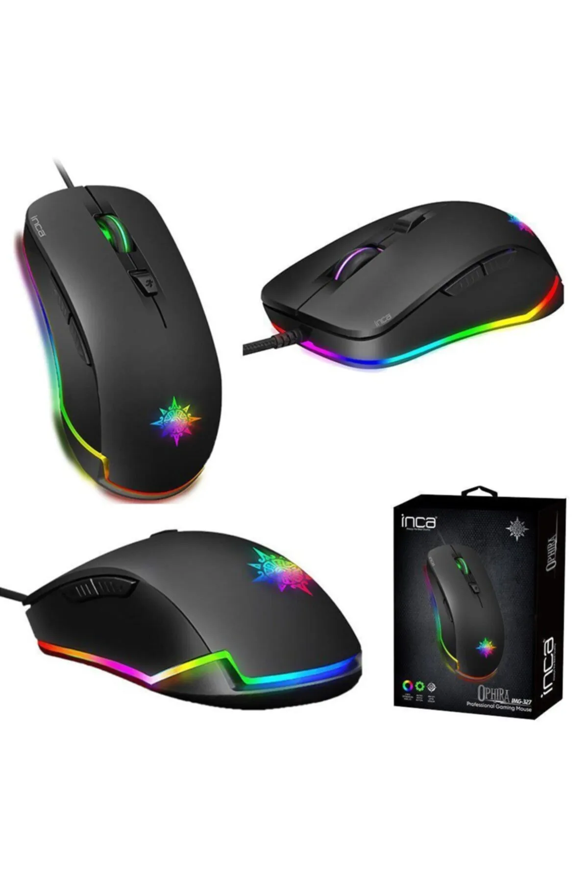 Inca Ophira Rgb Macro Keys Profesional Gaming Kablolu Mouse Img-327