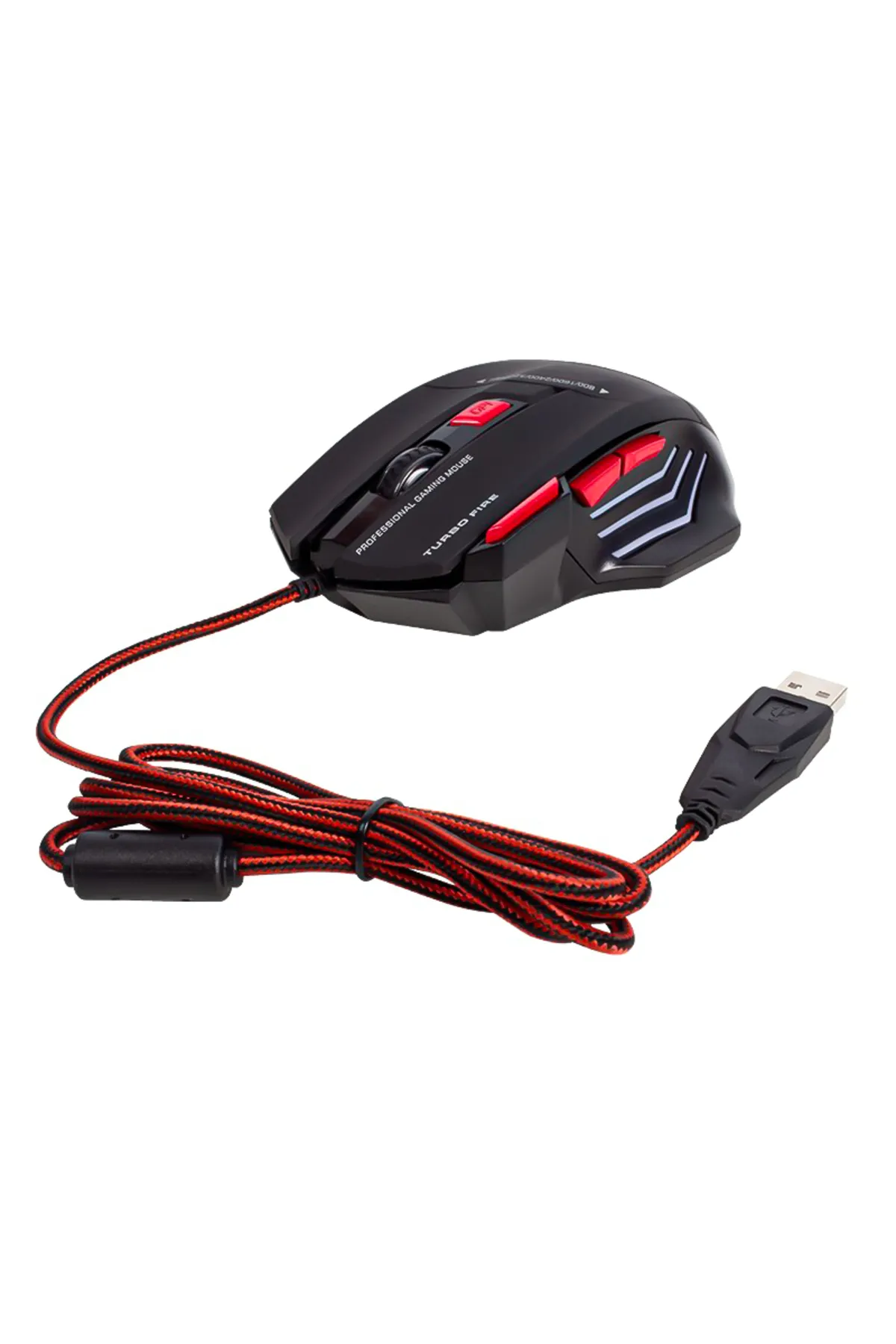 Ecuy Optik Kablolu Mouse 800/1200/1600/2400 DPI Gaming Mouse & Mouse Pad Seti Yüksek Hassasiyet  7 Tuşlu