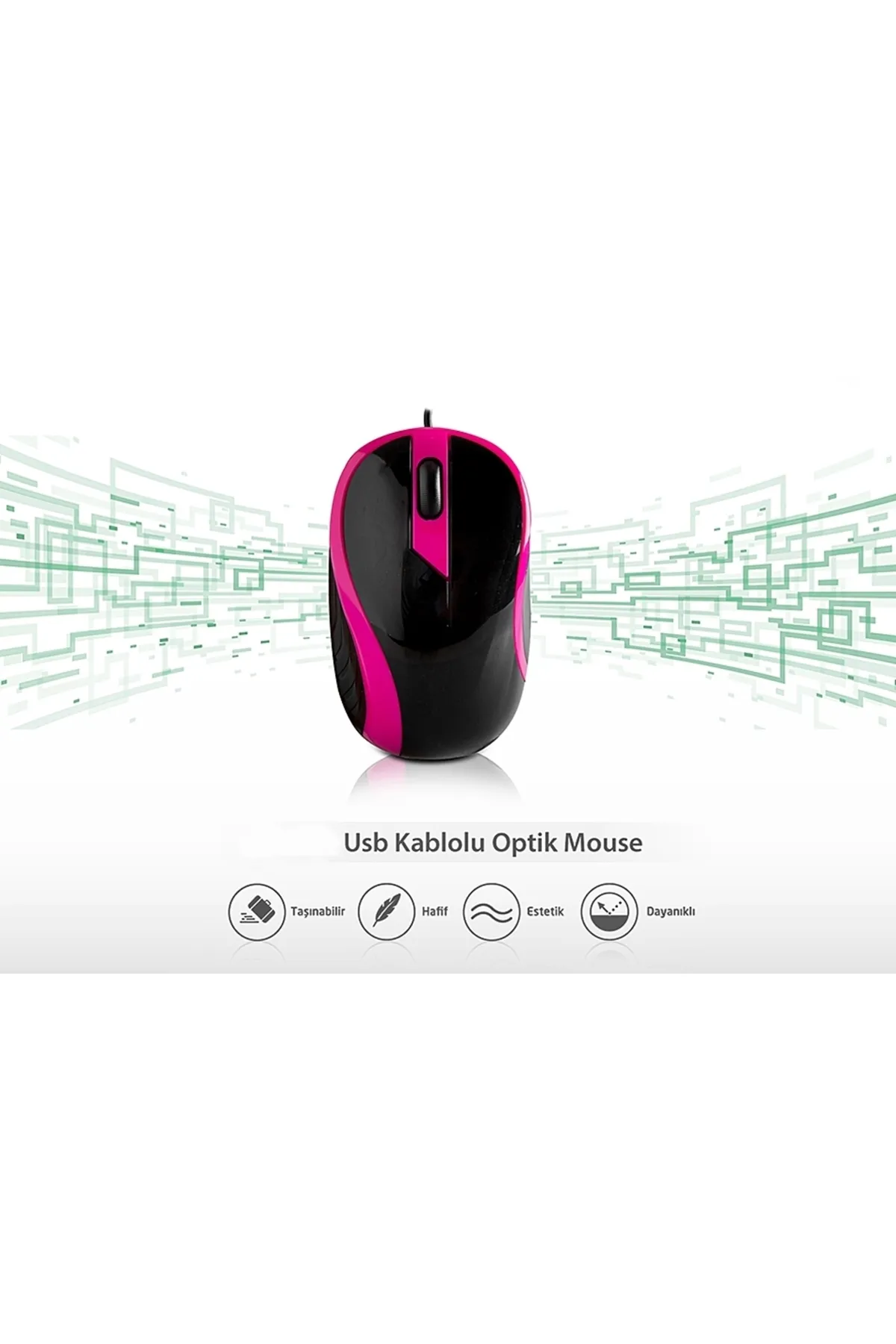 Boldy Optik Mini Mouse - Kablolu Mouse - Kablolu Fare SM-136 - Mini Fare - Optik Fare - Optik Mouse SM-136