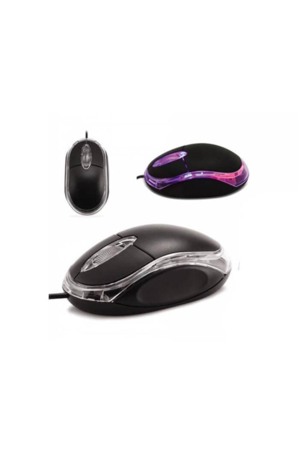 WOZLO Optik Usb Mouse Kırmızı Işıklı Mini Usb Maus