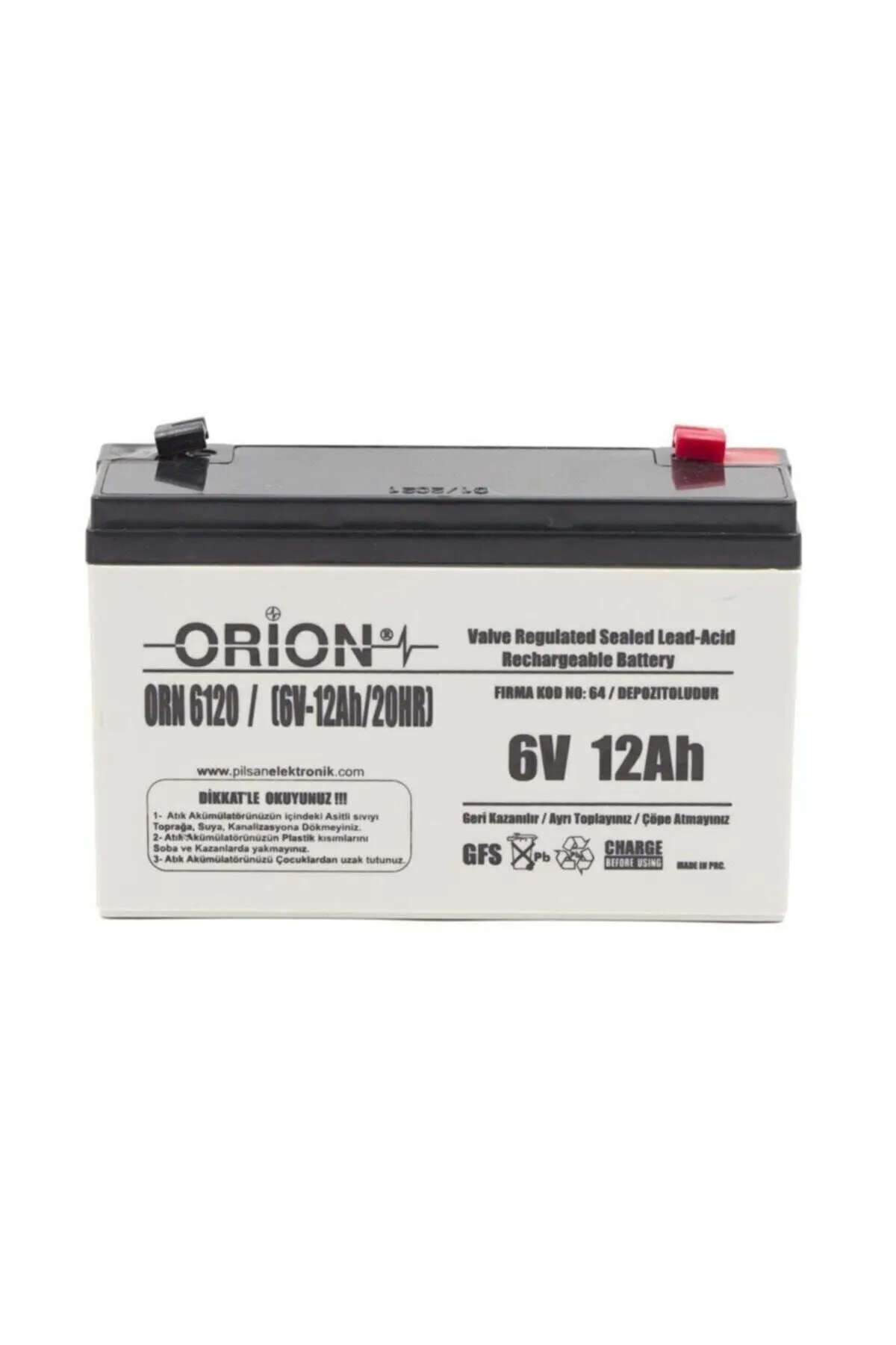 Orion Orn6120 6v 12ah Bakımsız Kuru Akü