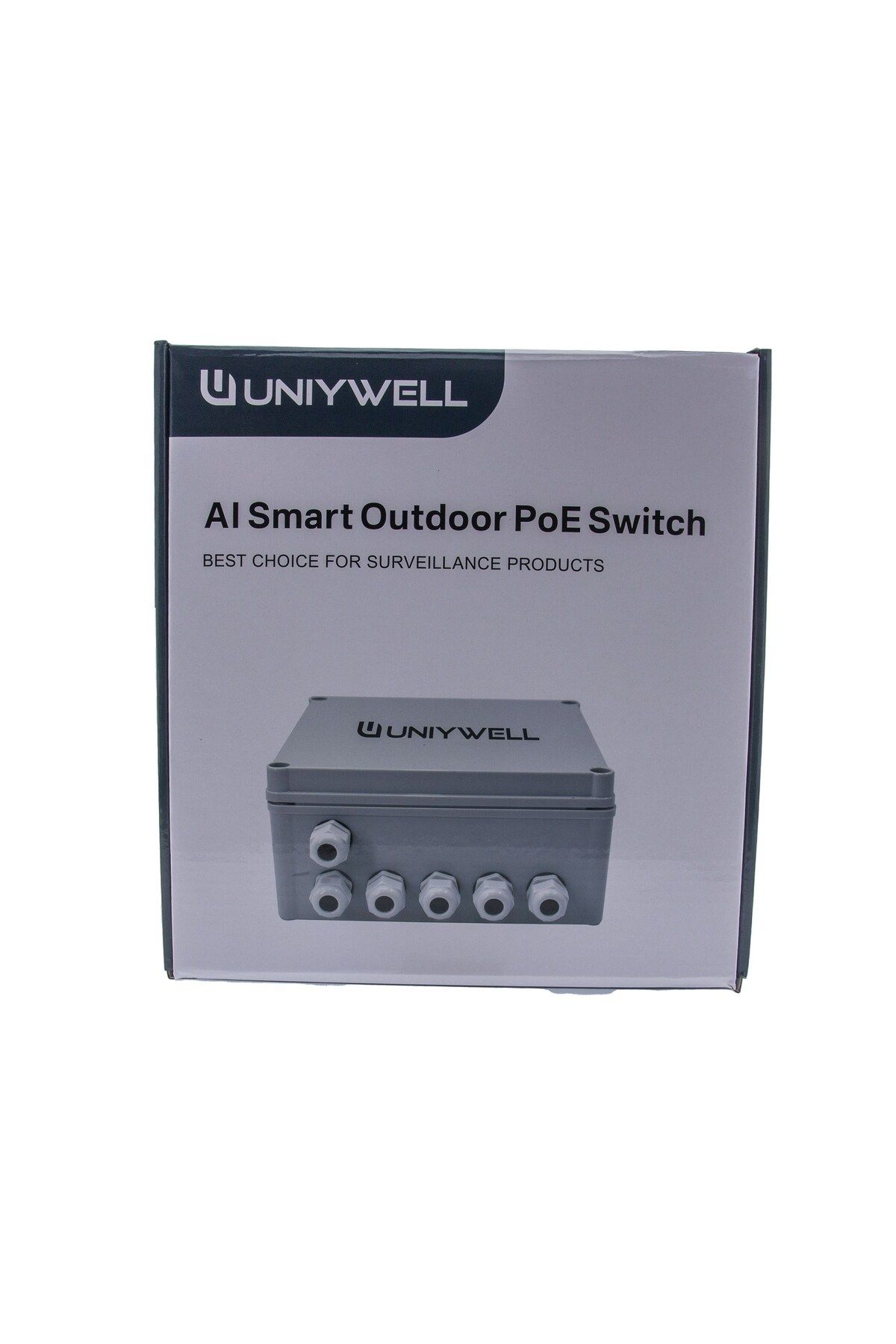 UNIYWELL Outdoor PoE Switch - 8 Port PoE + 2 Gigabit, Toplam 96W PoE Gücü