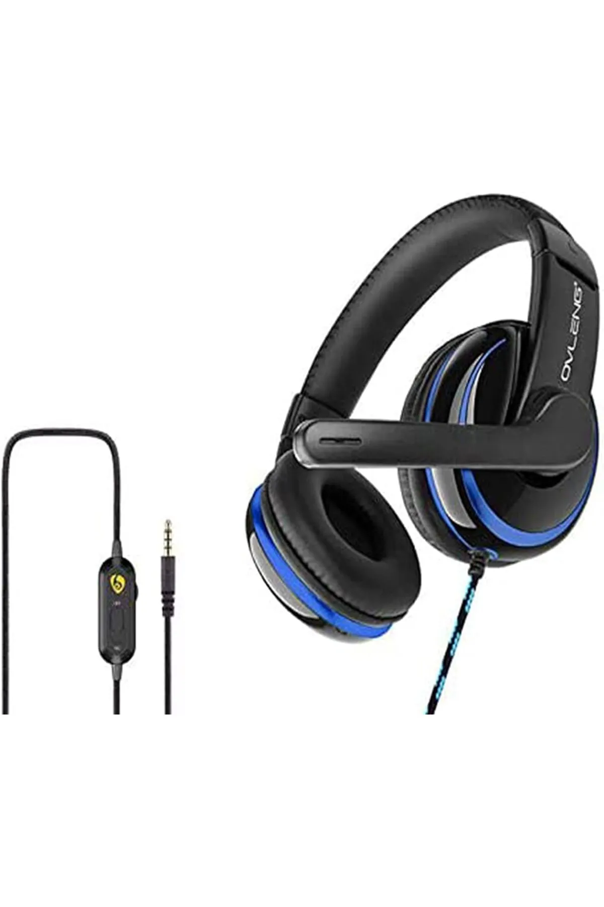 OVLENG OV-P4 USB HeadPhone for PC and PlayStation Blue, Kablolu kulaklık