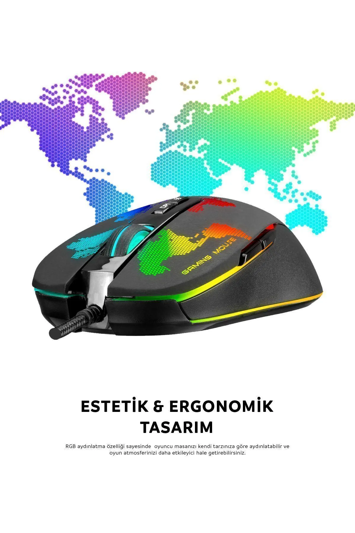 Everest Oyuncu Gaming Mouse Javelin Gx69 4800 Dpı Makro Yazılımlı Rgb Drag Click