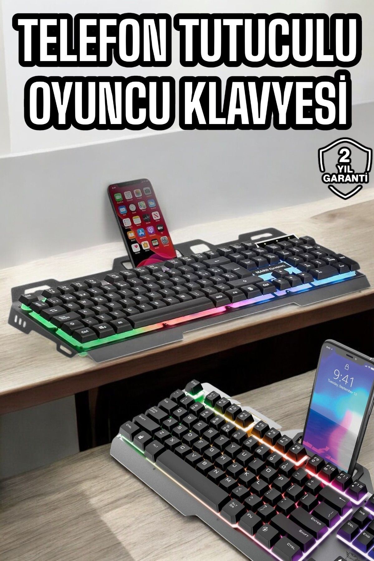 Genel Markalar Oyuncu Klavyesi Q Klavye RGB Işıklı