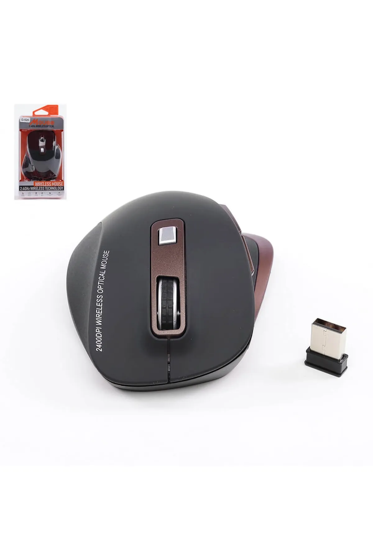 Vigor Oyuncu Mouse G-526 Kablosuz Optik Mouse 2400 Dpı - Oyuncu Gaming Maus Siyah - Kahverengi