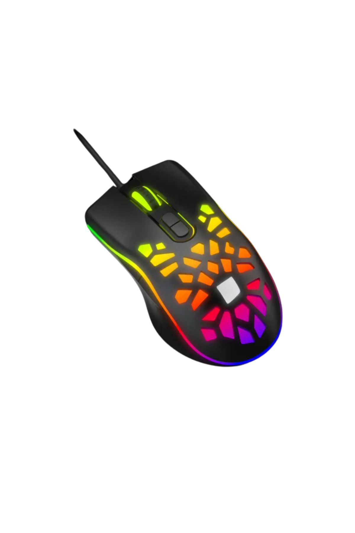 VOOKA Oyuncu Mouse Mekanik Rgb 7 Tuşlu Drag Click 3600 Dpi Gaming Mouse Oyuncu Mouse Makrolu Örgü Kablo