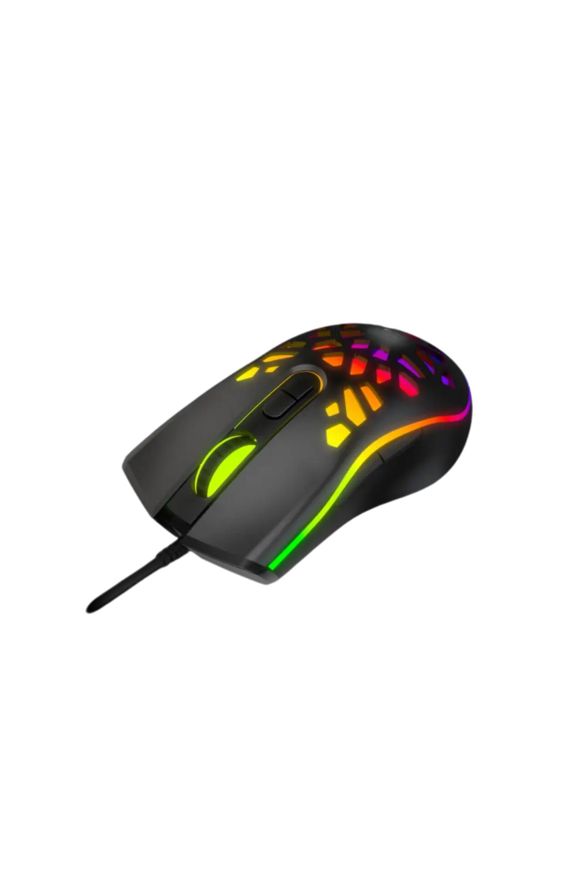 VOOKA Oyuncu Mouse Mekanik Rgb 7 Tuşlu Drag Click 3600 Dpi Gaming Mouse Oyuncu Mouse Makrolu Örgü Kablo