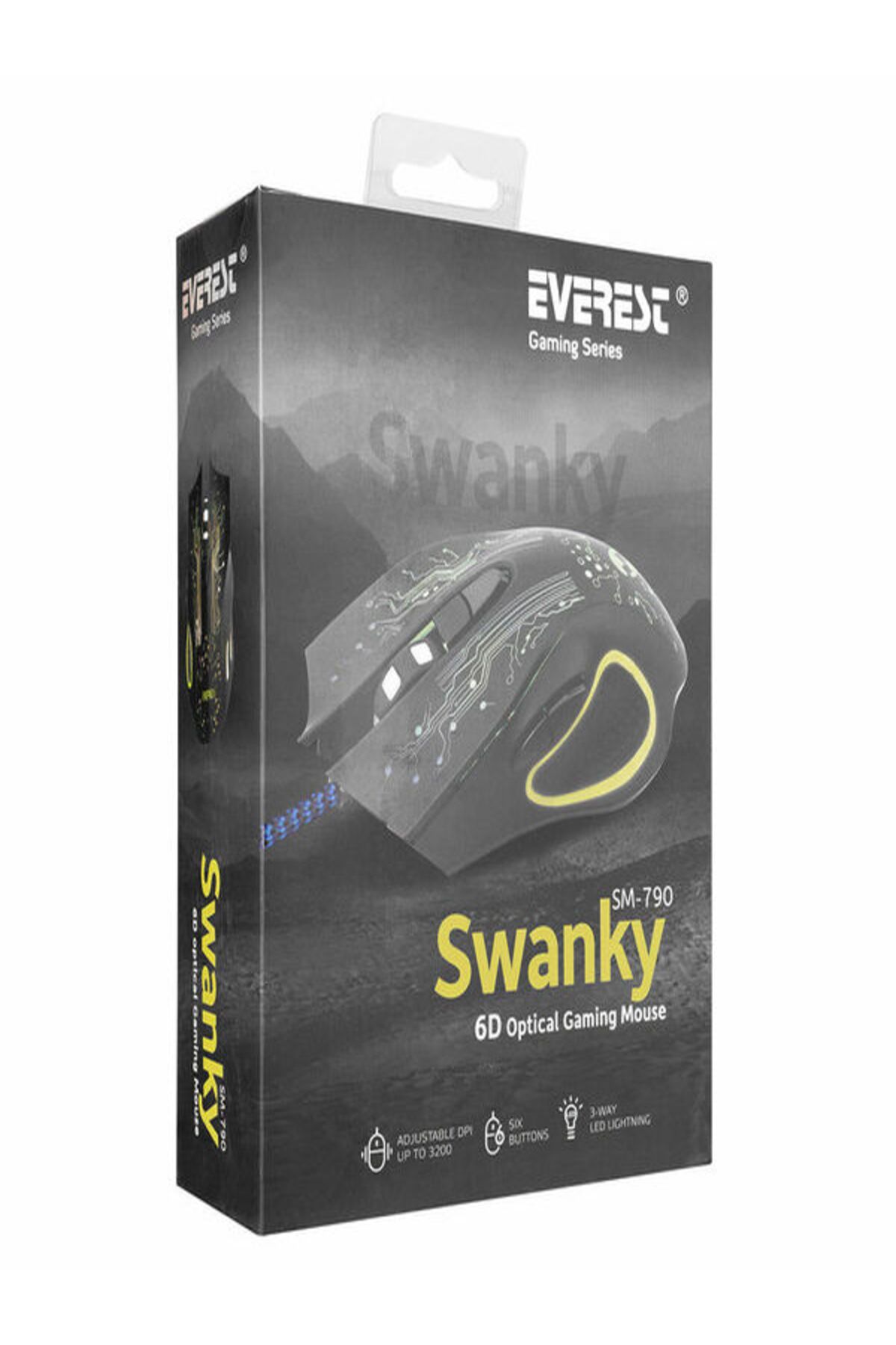 ERPİLSAN ELEKTRONİK Oyuncu MOUSE Swanky Siyah 3200Dpi Sm-790 17930 7741