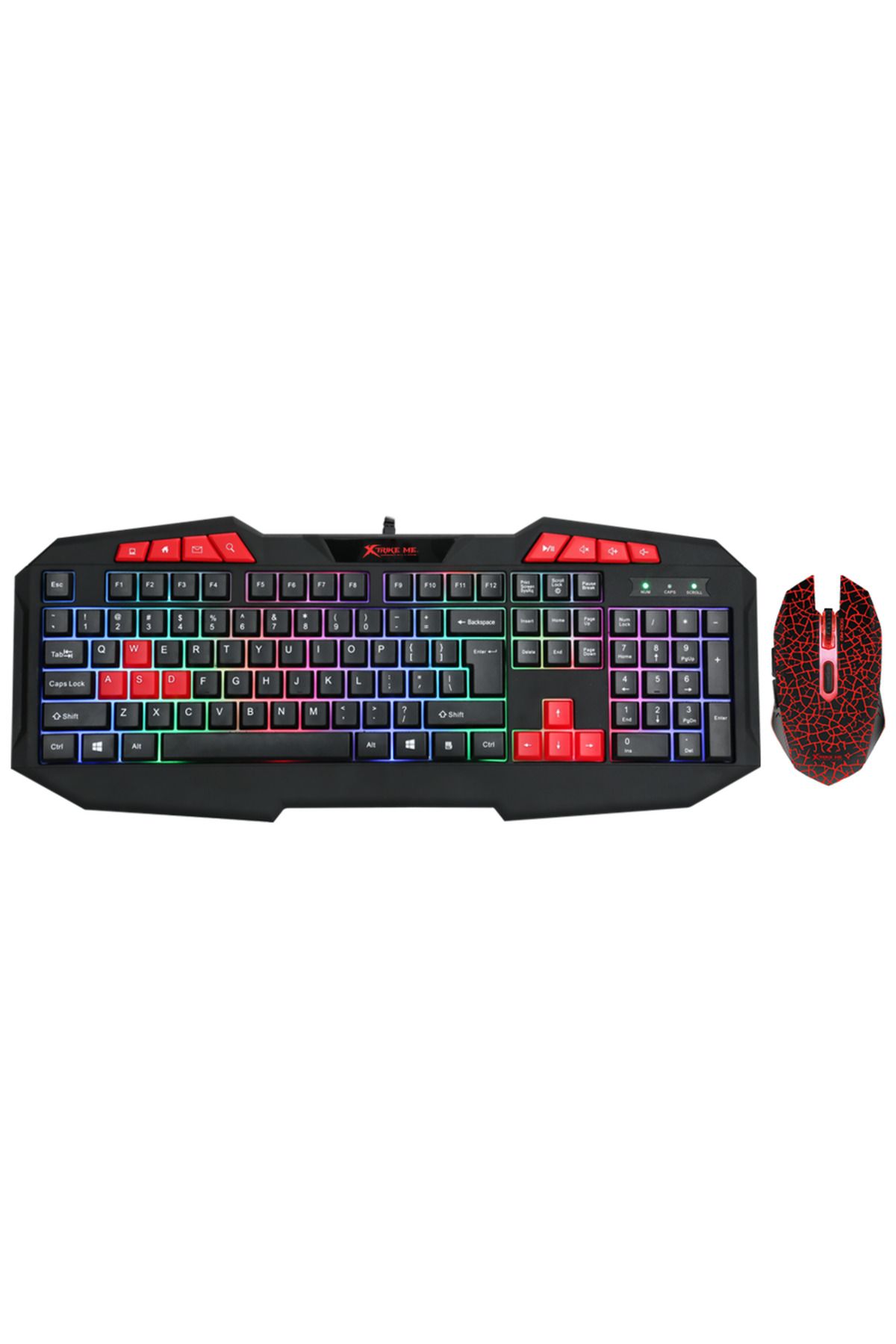 Canpay Oyunlar için Tasarlanmış Renkli LED RGB Aydınlatmalı Profesyonel Gaming Mouse ve Klavye Oyuncu Seti