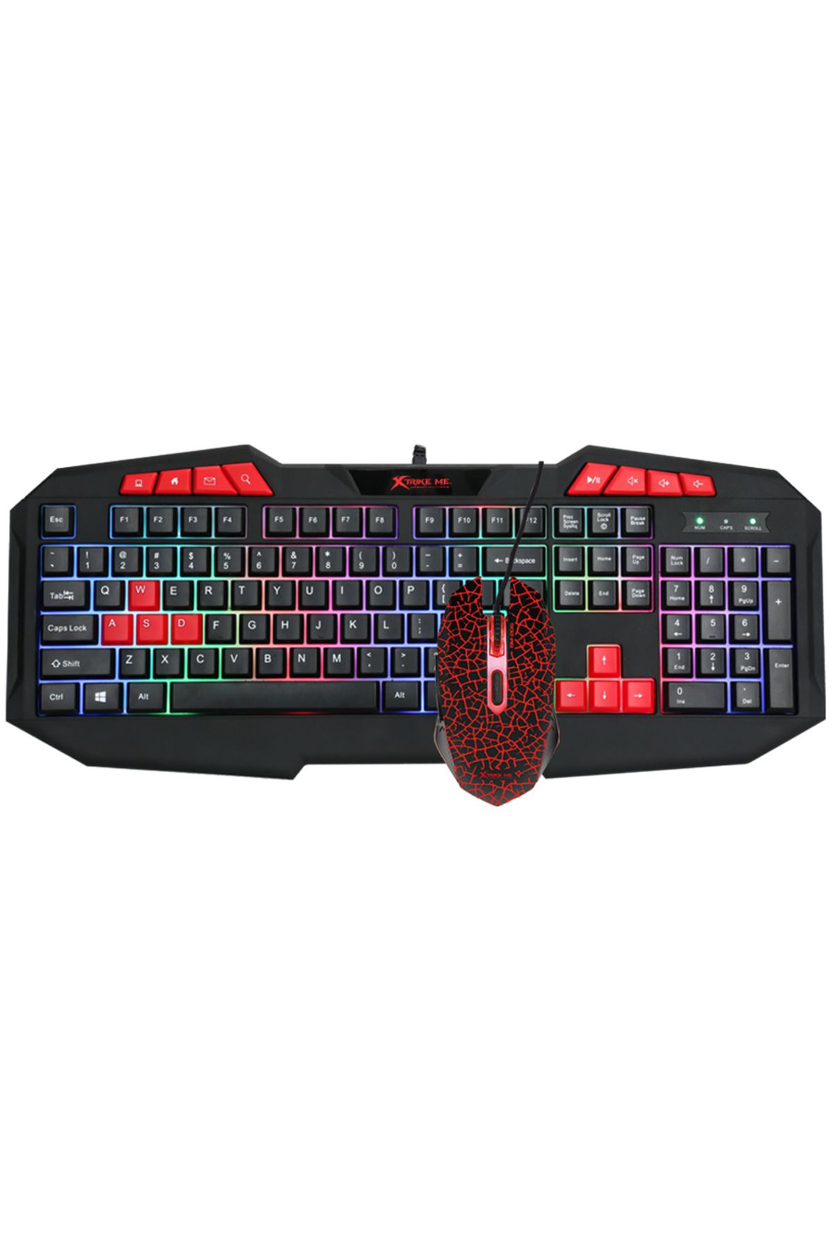 Canpay Oyunlar için Tasarlanmış Renkli LED RGB Aydınlatmalı Profesyonel Gaming Mouse ve Klavye Oyuncu Seti