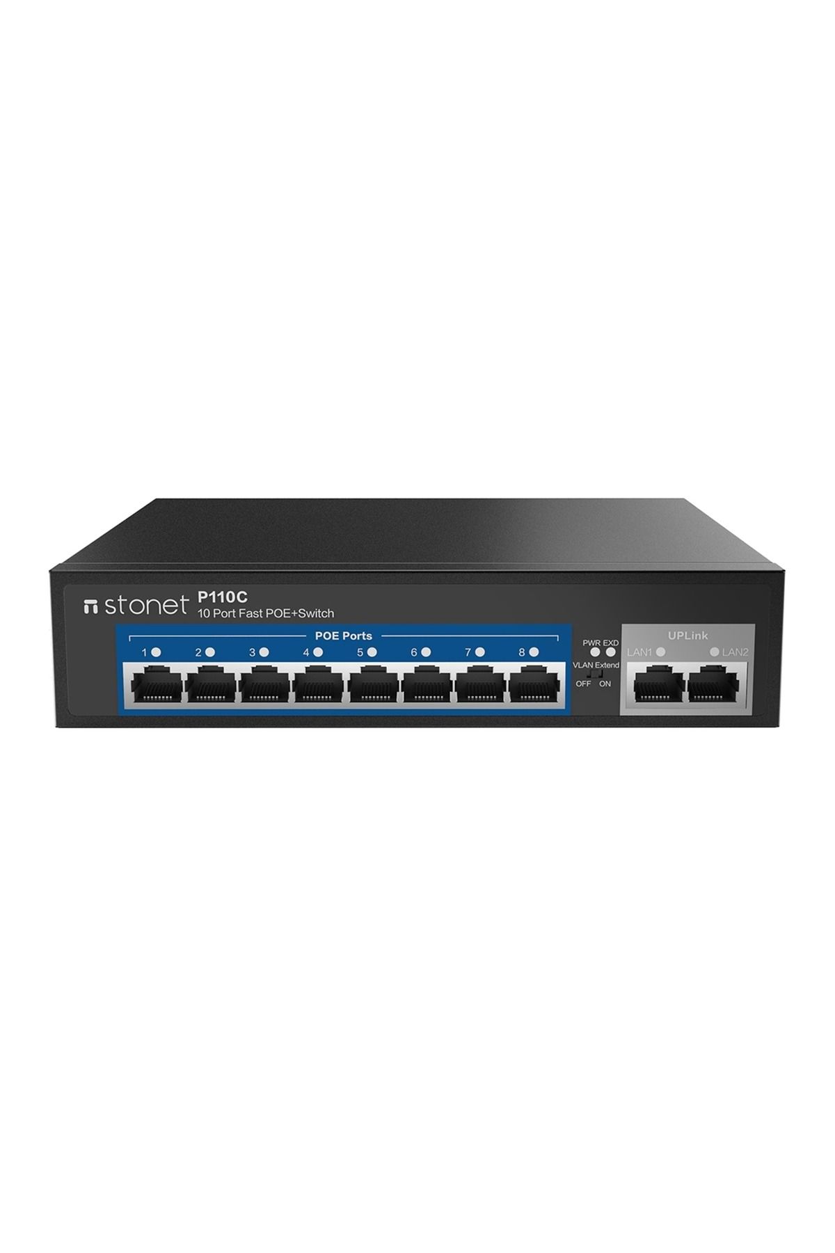 Stone P110C 10 Port Fast Ethernet PoE Switch/8 PortPoE/802.3at/af