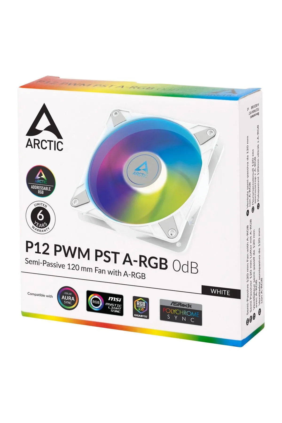 Arctic P12 Pwm Pst A-rgb 120mm 0-2200 Rpm 0db Yarı Pasif Yüksek Basınçlı Beyaz Kasa Fanı