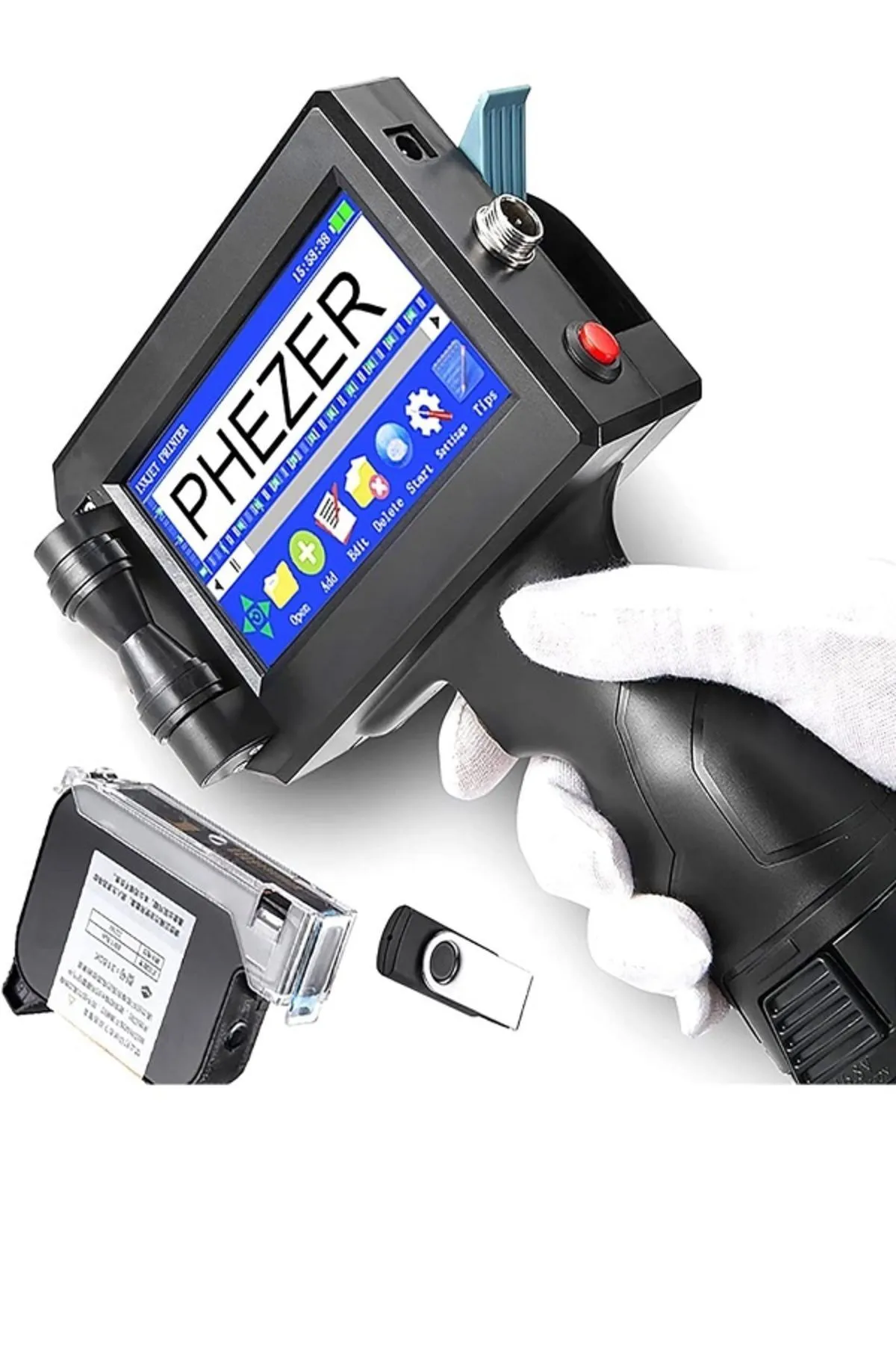 phezer P15 12.7mm etiket yazıcı 25 diller taşınabilir