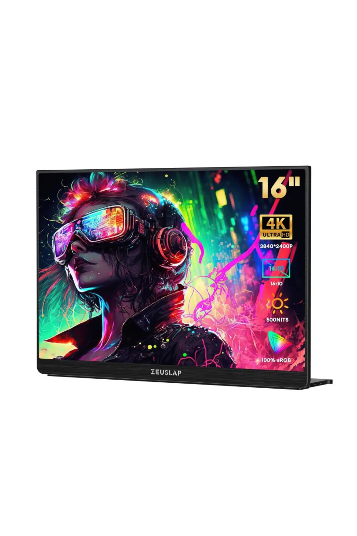 ZEUSLAP P16KF 16'' 3840*2400@60Hz 4K UHD IPS Panel Type-C  Taşınabilir Monitör