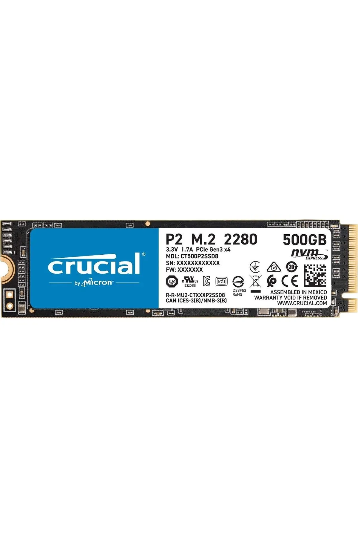 Crucial P2 500gb Ssd M.2 Nvme Pcıe Ct500p2ssd8