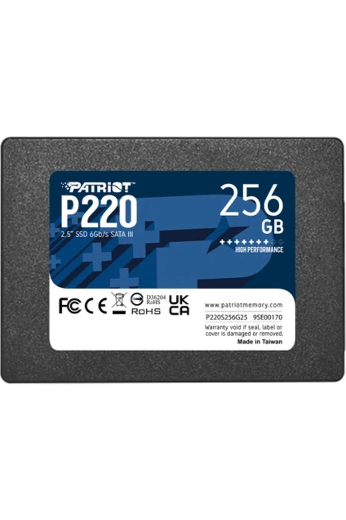 Patriot P220 2.5 256GB SATA3 550/490MB/s SSD (P220S256G25)