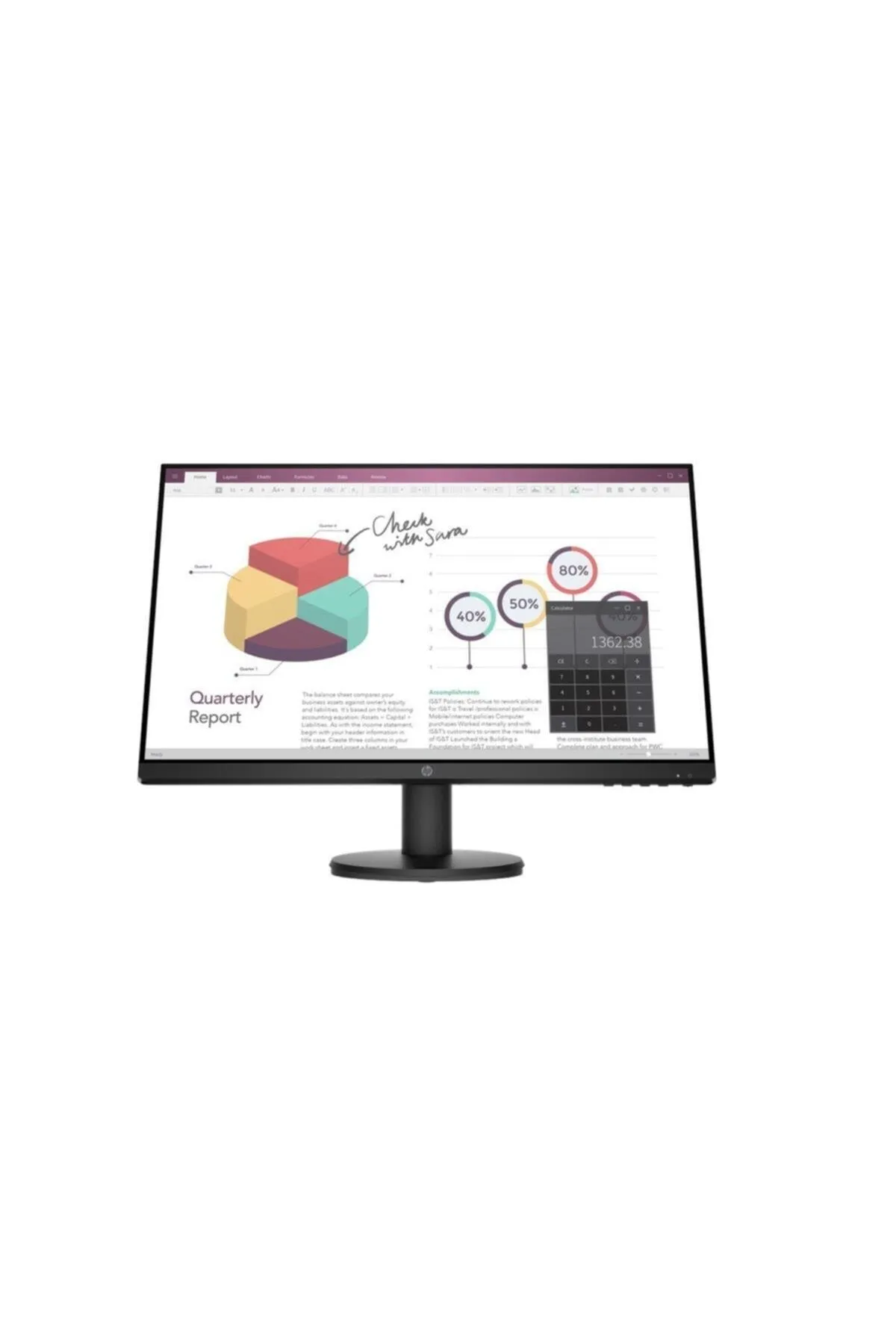 HP P24v G4 23.8" 60hz 5ms (HDMI VGA) Full Hd Ips Led Monitör 9tt78as