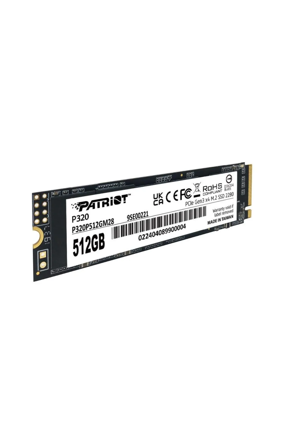 Patriot P320 512GB M.2 2280 PCIe Gen3 x4 SSD