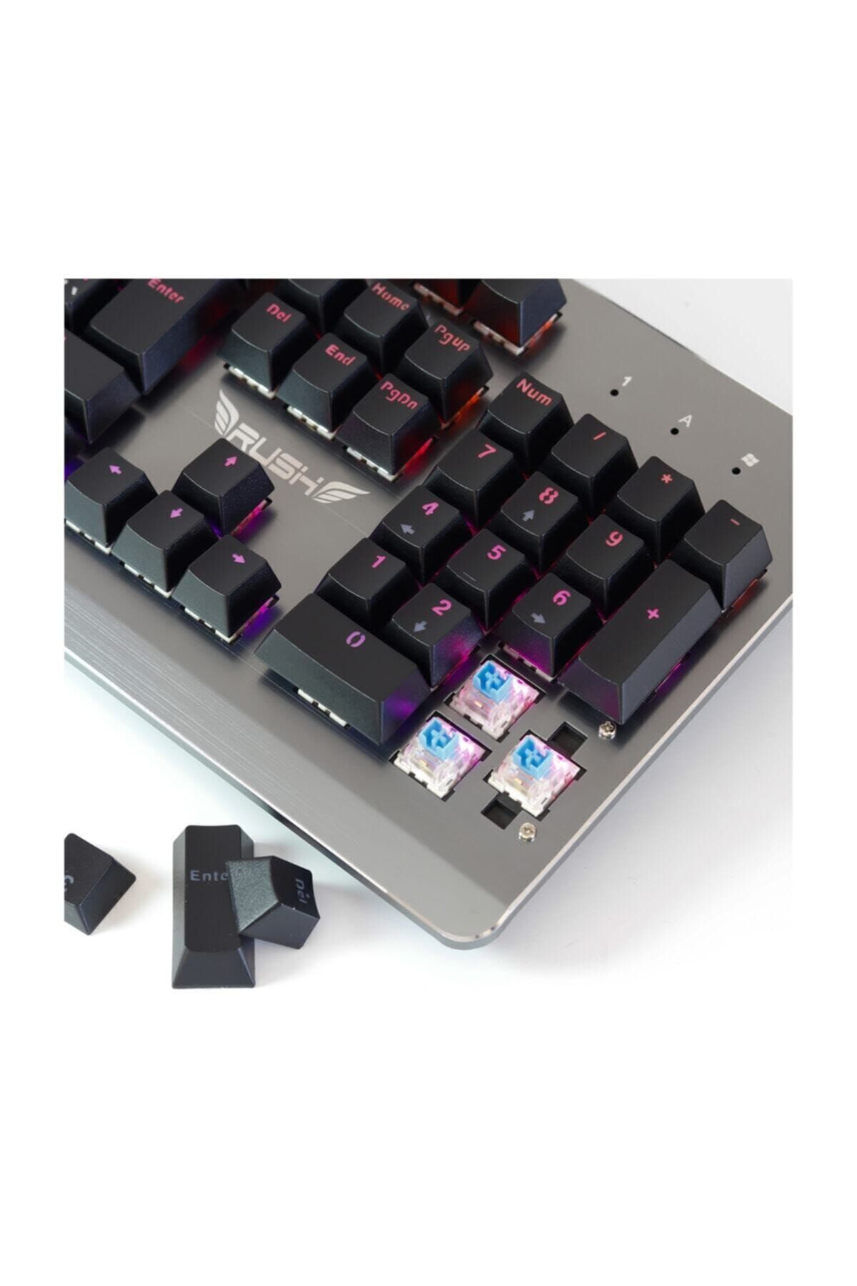 Rush Paladın Rk910 Metal Rgb Oyuncu Gaming Gerçek Mekanik Klavye