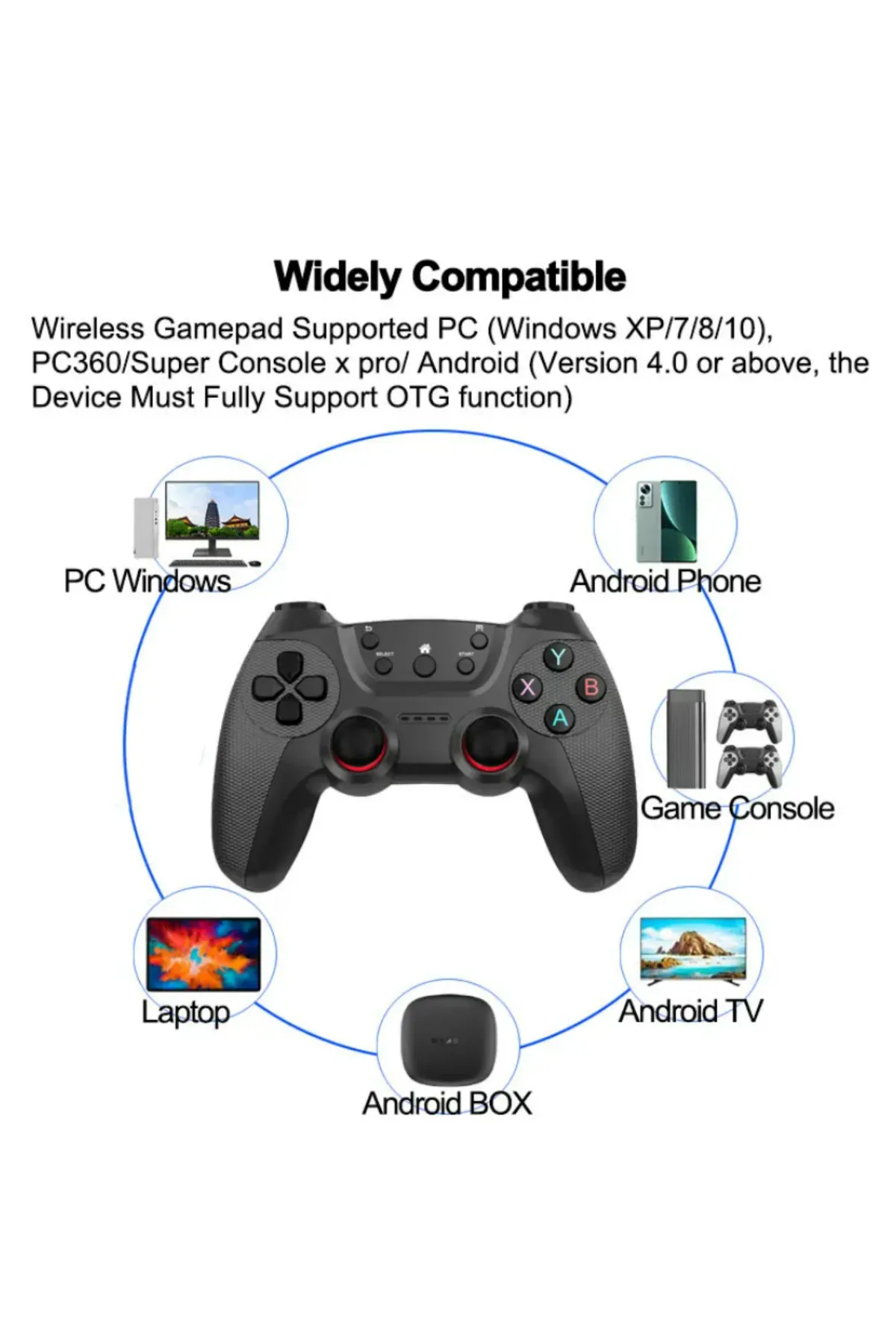 Ozmik PC Gamepad için 2.4G Tekli kol kablosuz oyun kolu PS3 için/akıllı telefon/Tablet/ PC/Andriod