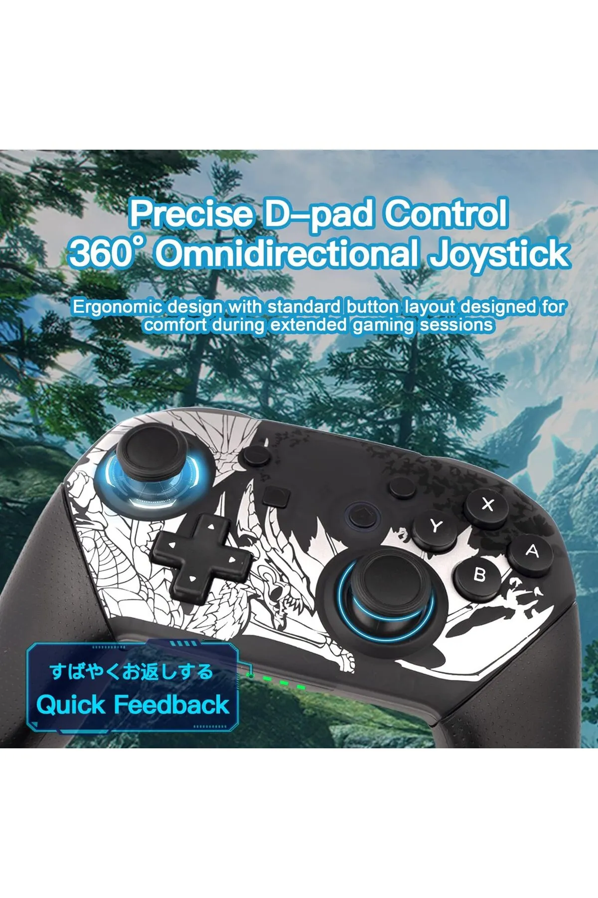 Coverzone PC Uyumlu Switch Pro Uyumlu Oyun Kolu Kumanda Kablolu ve Kablosuz Joystick Gamepad HAC013 Siyah