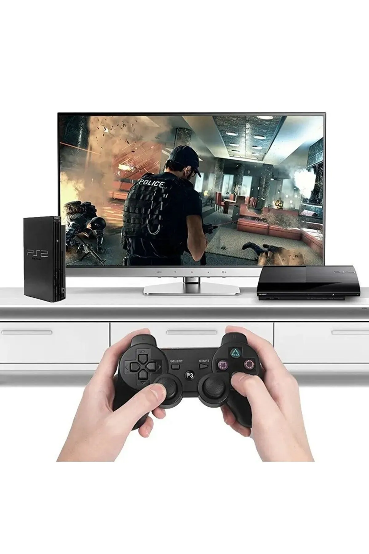 WASHA Pc/Ps2/Ps3/Smart Phone/Tv Box Uyumlu Gamepad Kablosuz Titreşimli Oyun Kolu