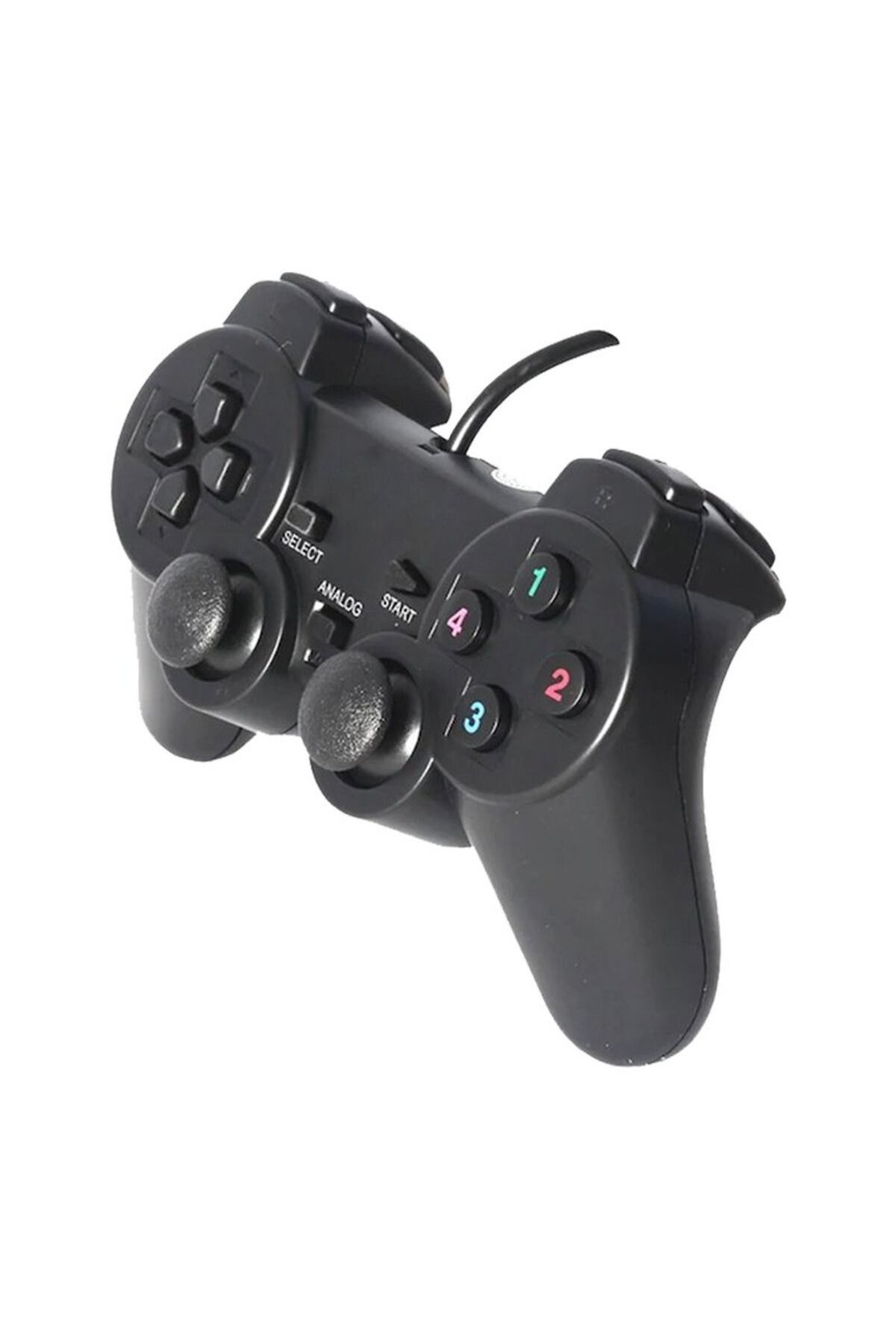 harry Pc/Ps3 Uyumlu 1.8 Metre Kablolu Çift Motor Titreşimli Joystick-Oyun Konsolu Play Station Kolu